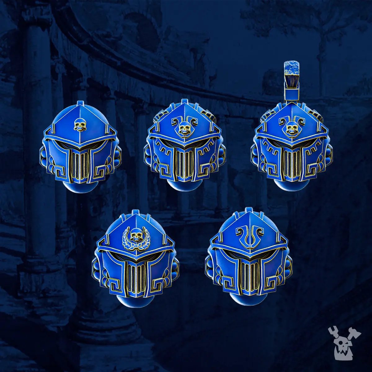3d Printed Princeps Helmet Set x10 by DakkaDakka by Last Hope Miniatures