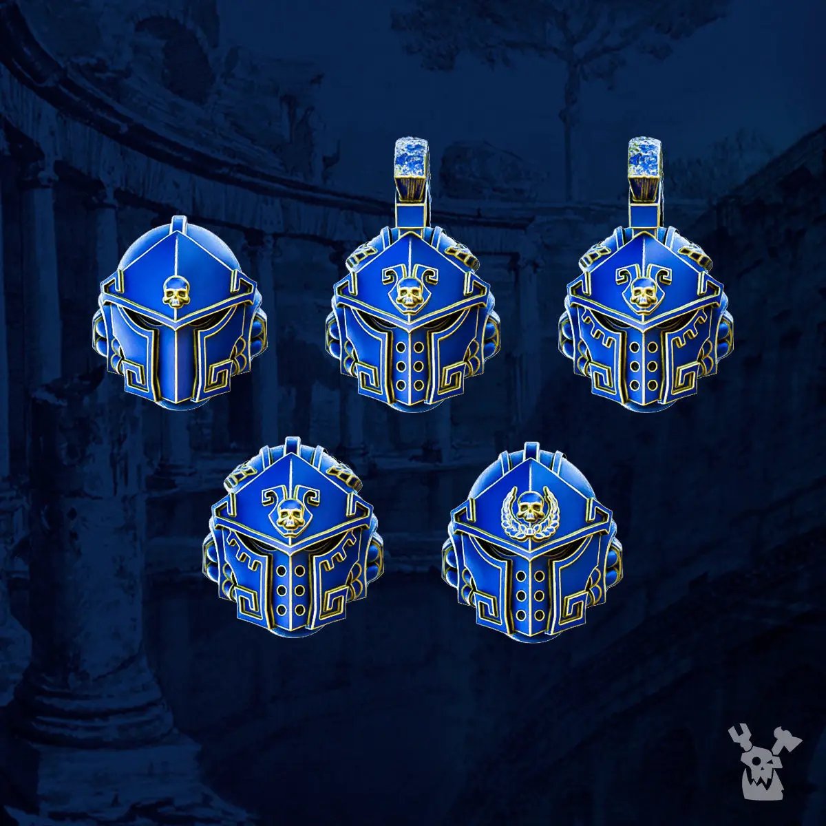 3d Printed Princeps Helmet Set x10 by DakkaDakka by Last Hope Miniatures