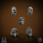 3D Printed Flame Lizards Blade Master Helmets x10 by EightLegsMiniatures by Last Hope Miniatures