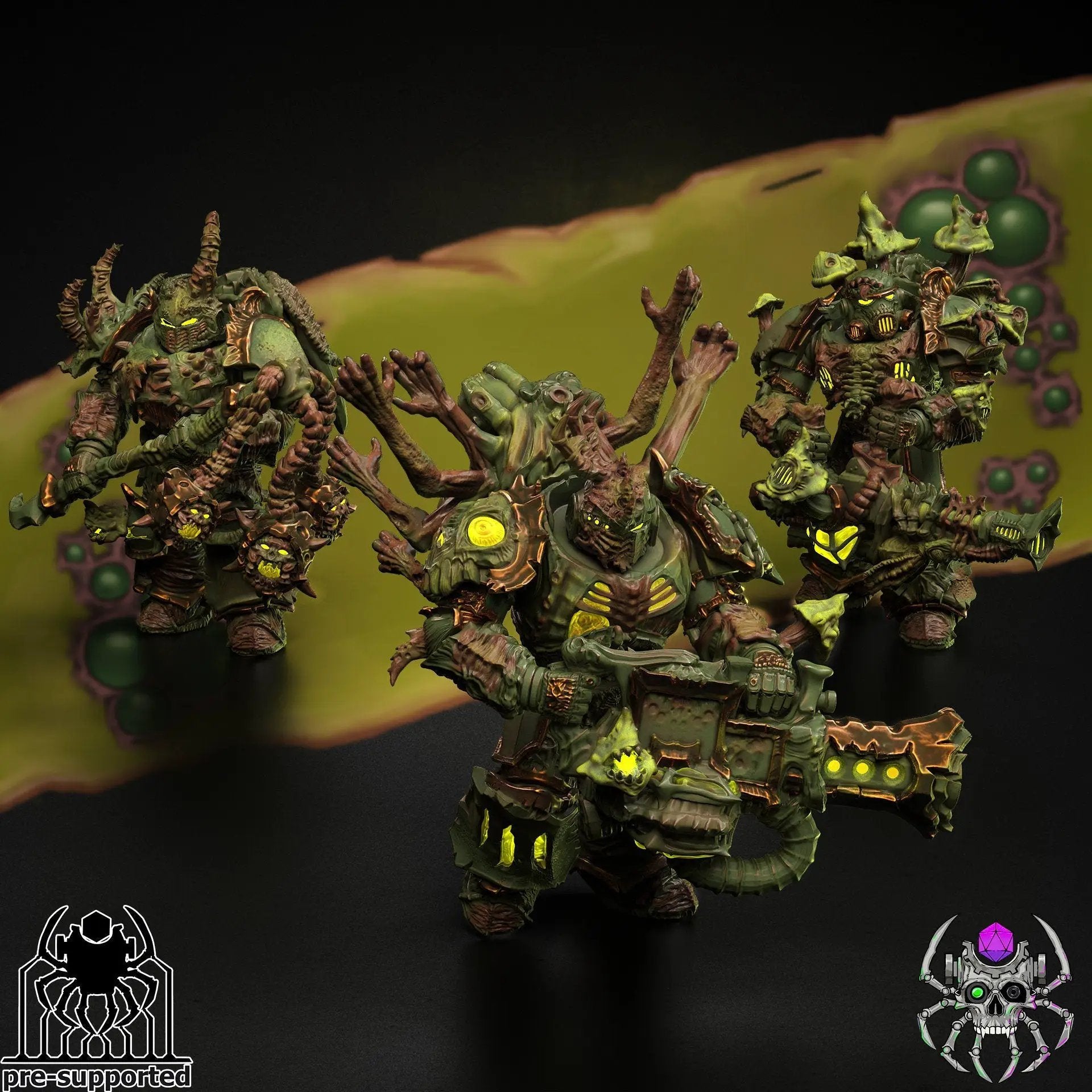 3D Printed Plague Bringer Battle Squad by EightLegsMiniatures by Last Hope Miniatures