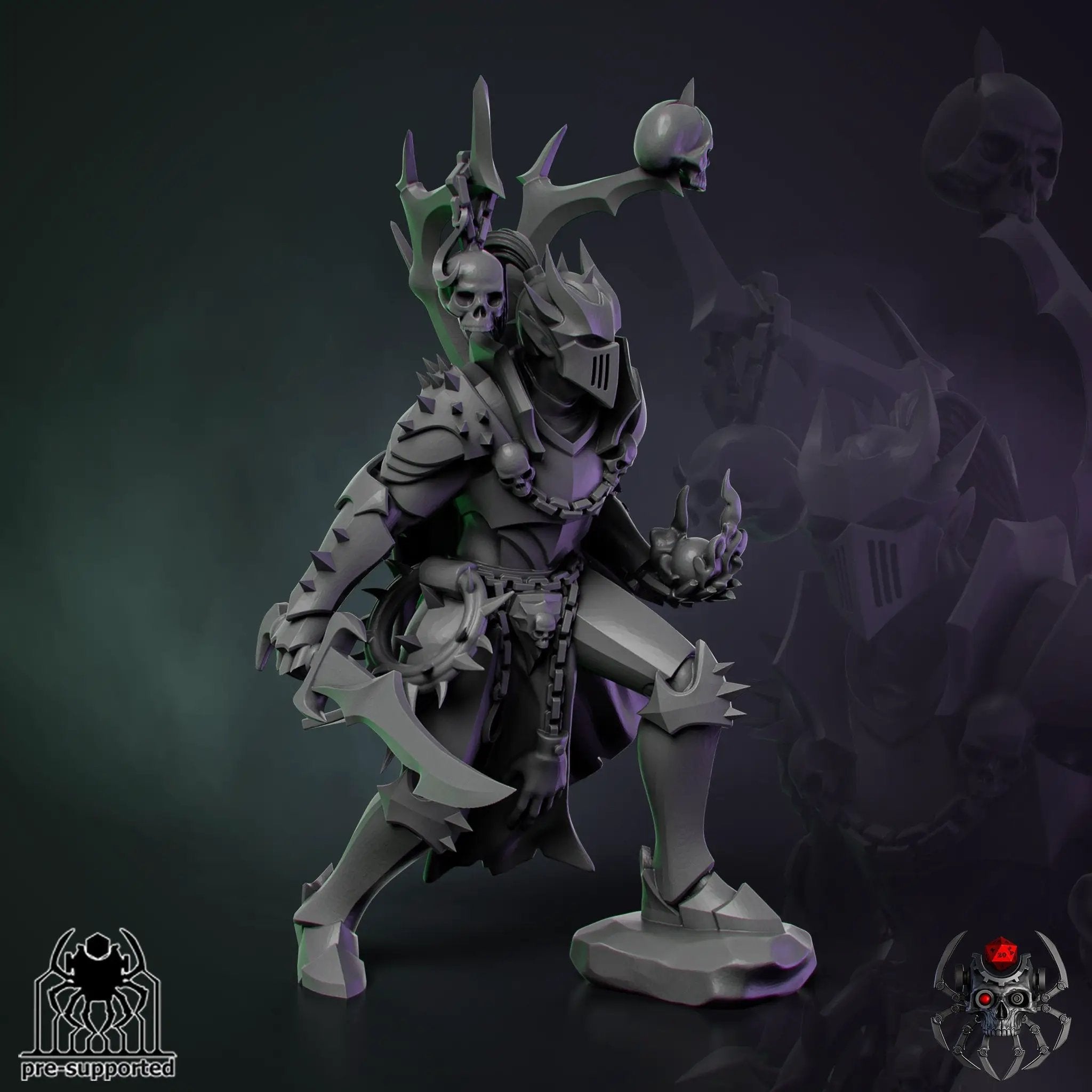 3D Printed Dark Elf Torturer by EightLegsMiniatures by Last Hope Miniatures