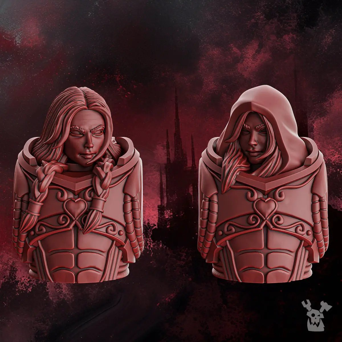3d Printed Crimson Wings Female Heads/bodies by DakkaDakka by Last Hope Miniatures