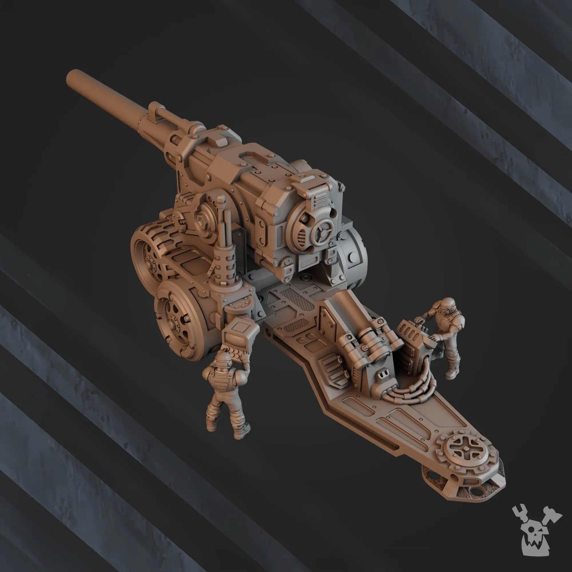 3D Printed Heavy Artillery Gun by DakkaDakka Miniatures by Last Hope Miniatures