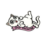 Kolorspun Apex Predator cat pin featuring a detailed design, perfect for feline lovers and pin collectors.