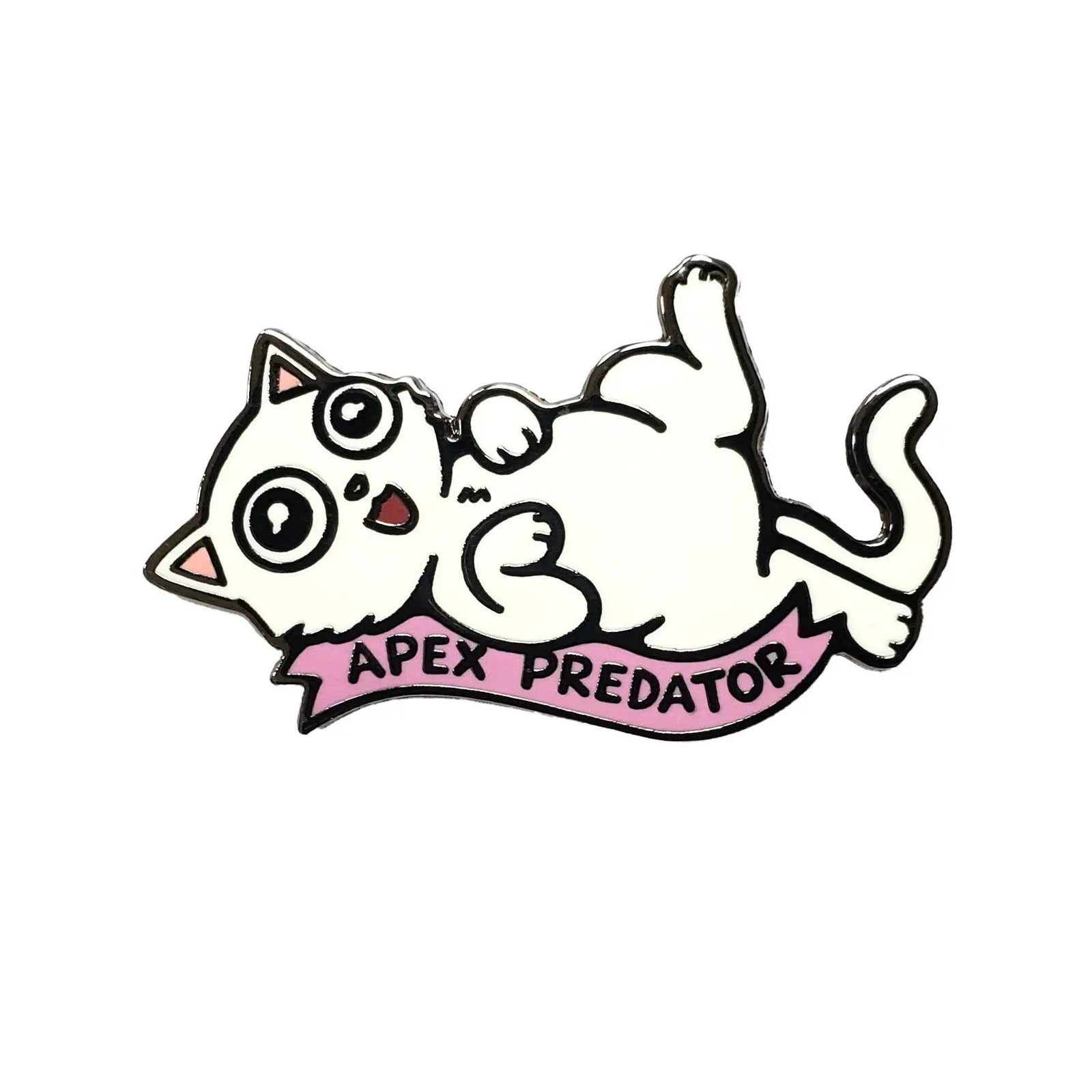 Kolorspun Apex Predator cat pin featuring a detailed design, perfect for feline lovers and pin collectors.