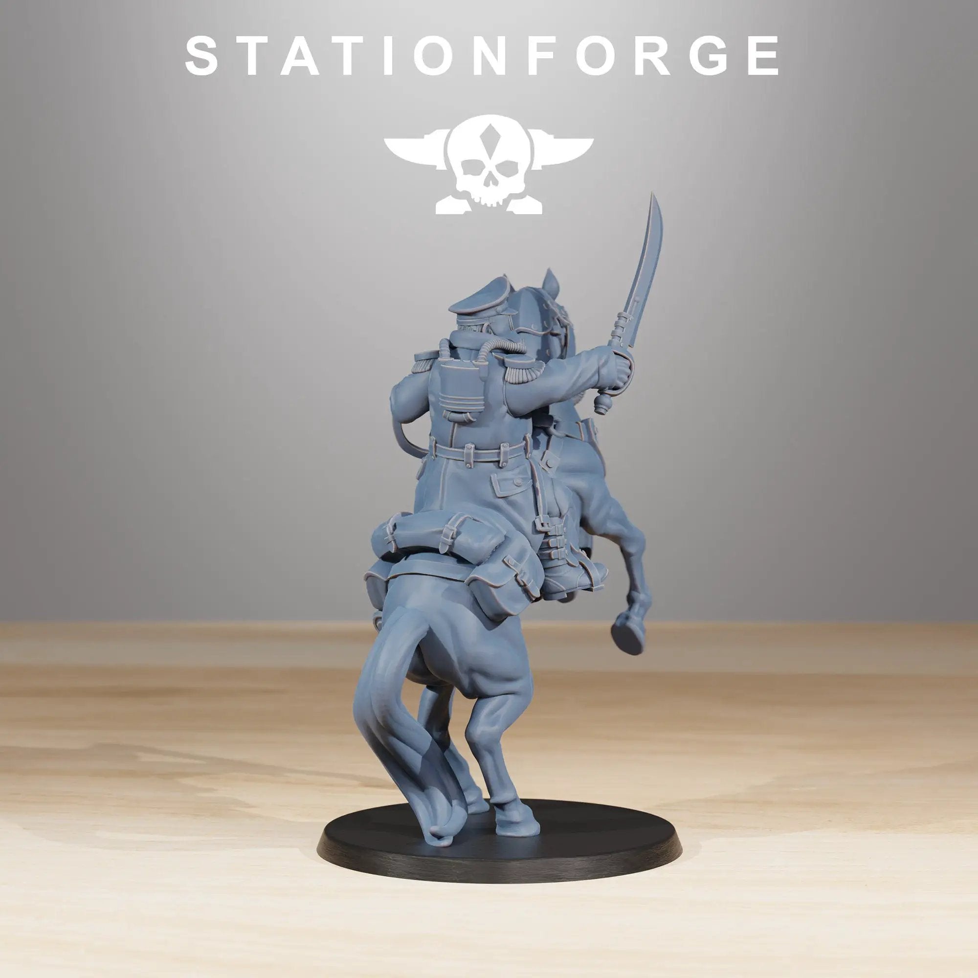3D Printed GrimGuard Cavalry Captain by StationForge Miniatures by Last Hope Miniatures