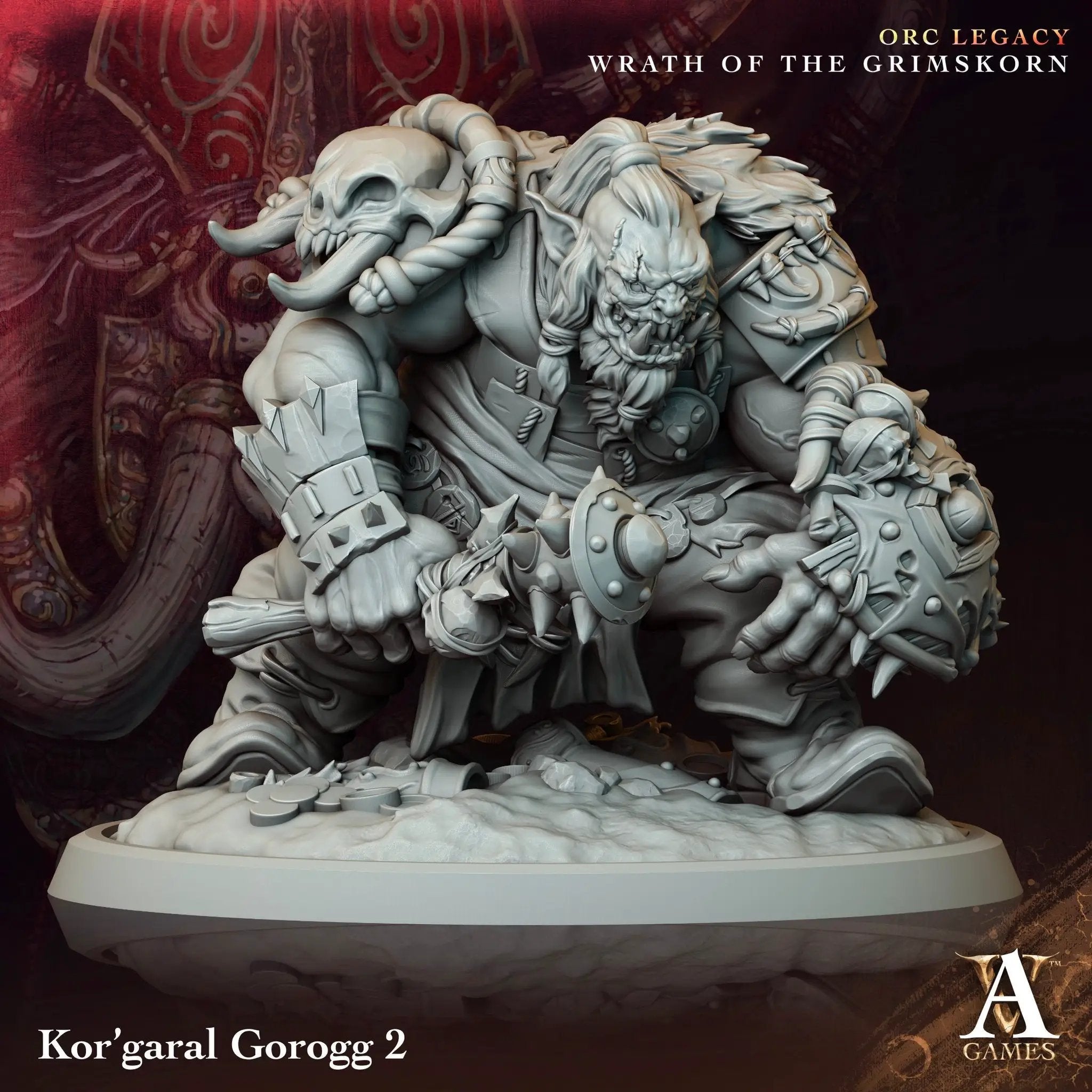 3D Printed Kor'Garal Gorogg by Archvillain Games by Last Hope Miniatures