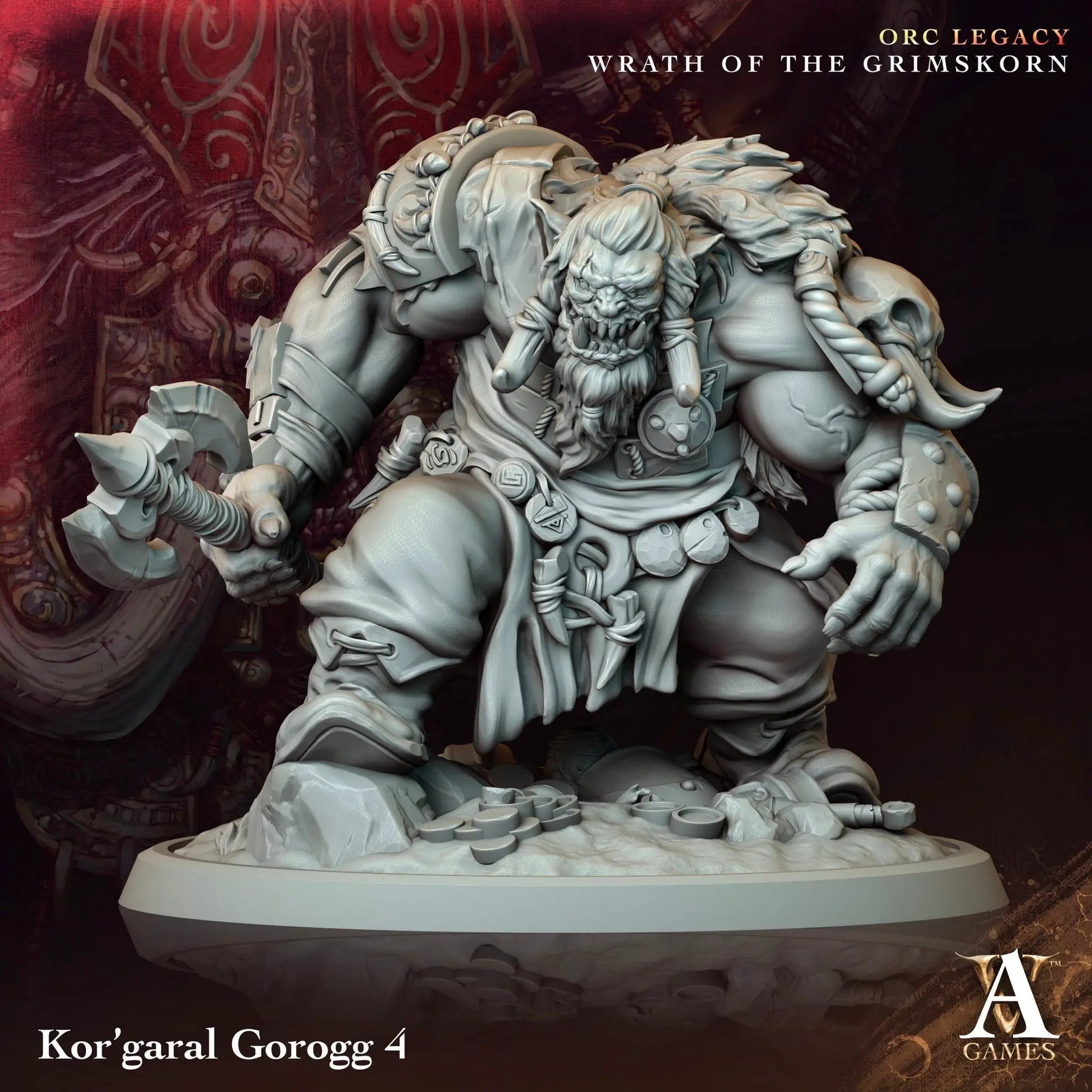 3D Printed Kor'Garal Gorogg by Archvillain Games by Last Hope Miniatures