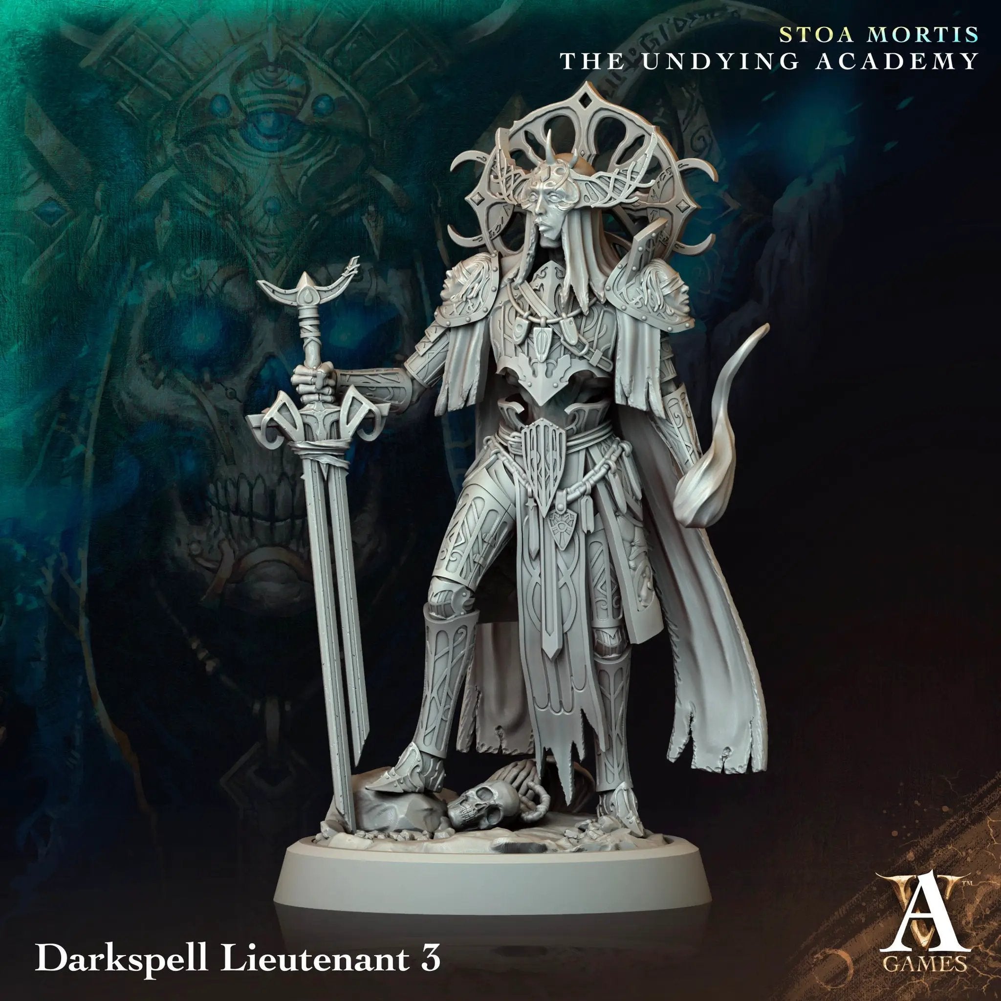 3D Printed Darkspell Lieutenant by Archvillain Games by Last Hope Miniatures