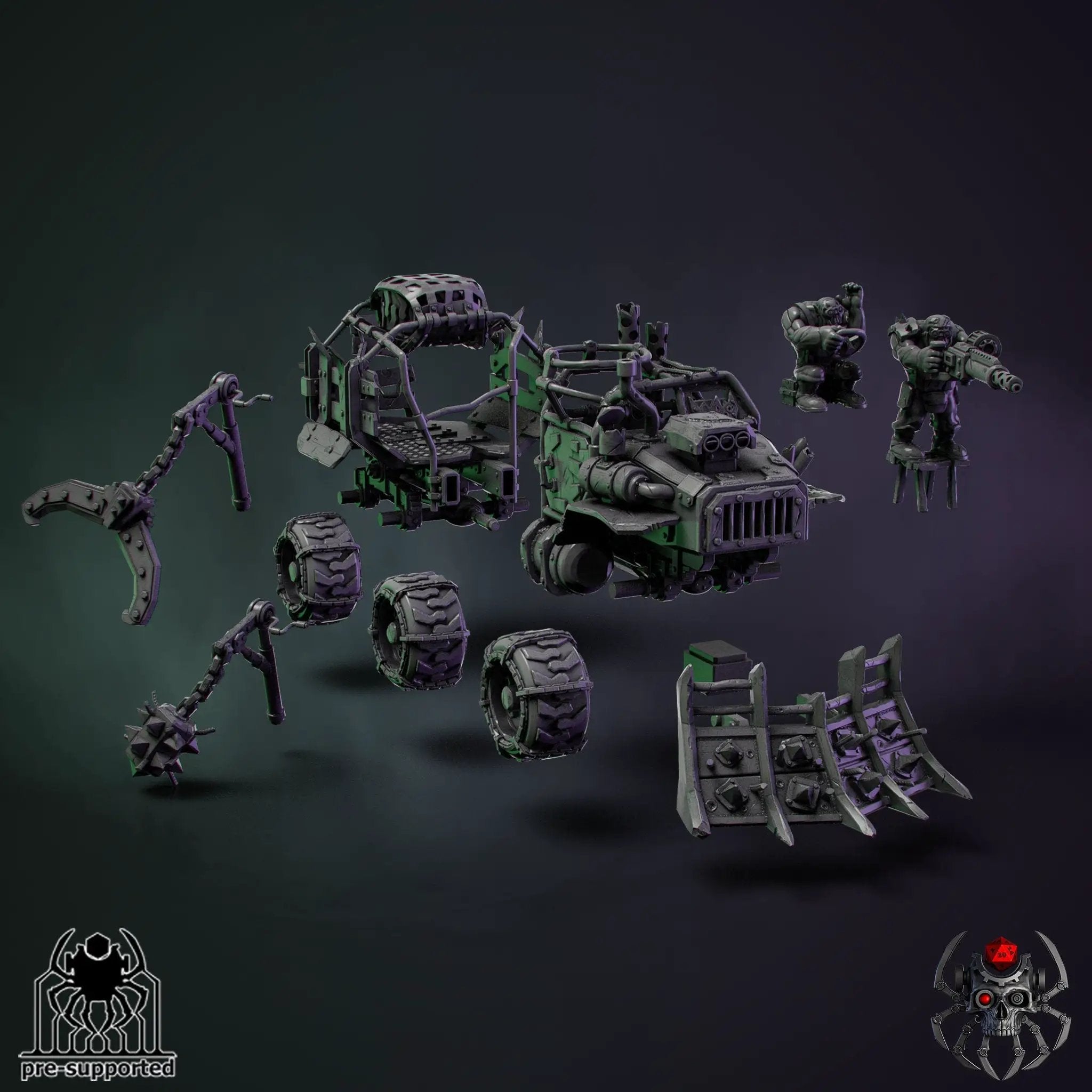 3D Printed Ork Wartruck by Eightlegs Miniatures by Last Hope Miniatures
