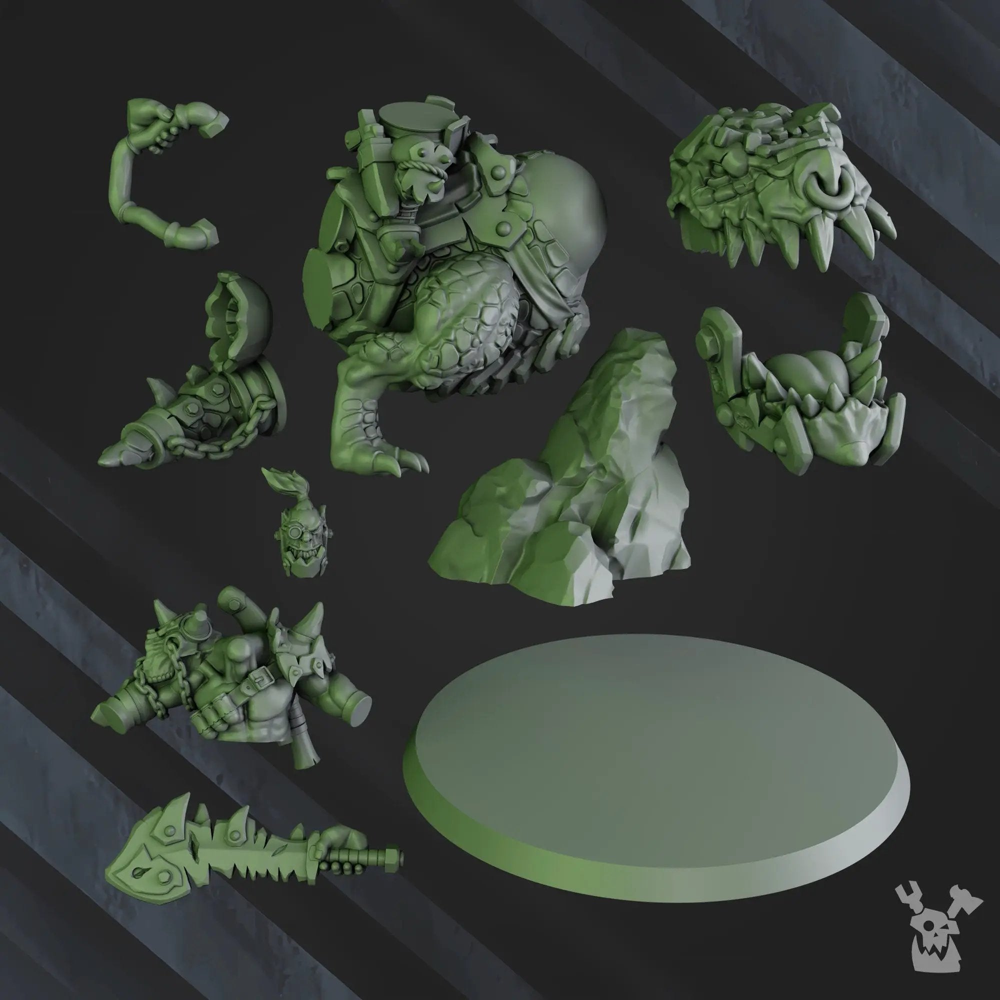3d Printed Arzott Big Toof on Supahog by DakkaDakka Miniatures by Last Hope Miniatures