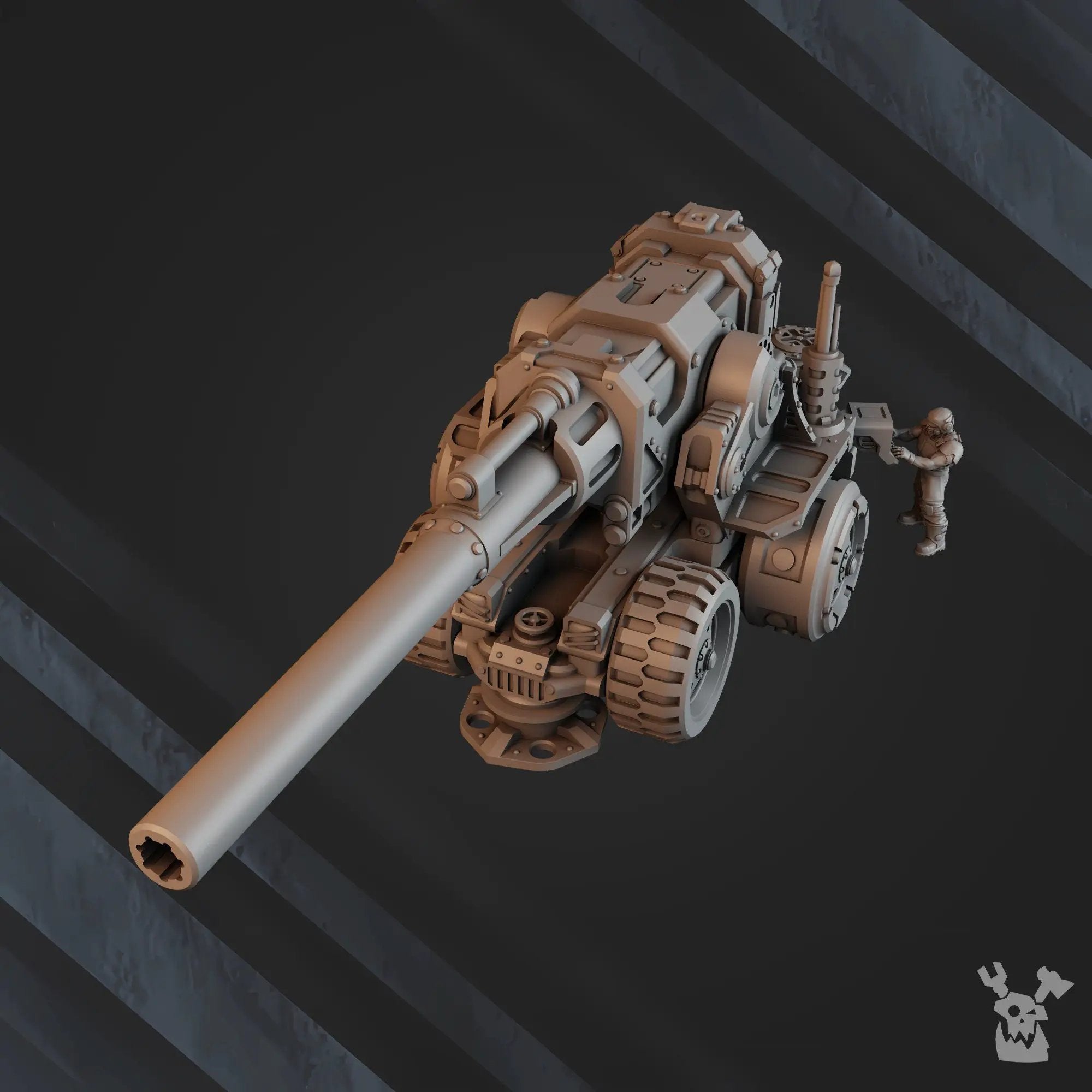 3D Printed Heavy Artillery Gun by DakkaDakka Miniatures by Last Hope Miniatures