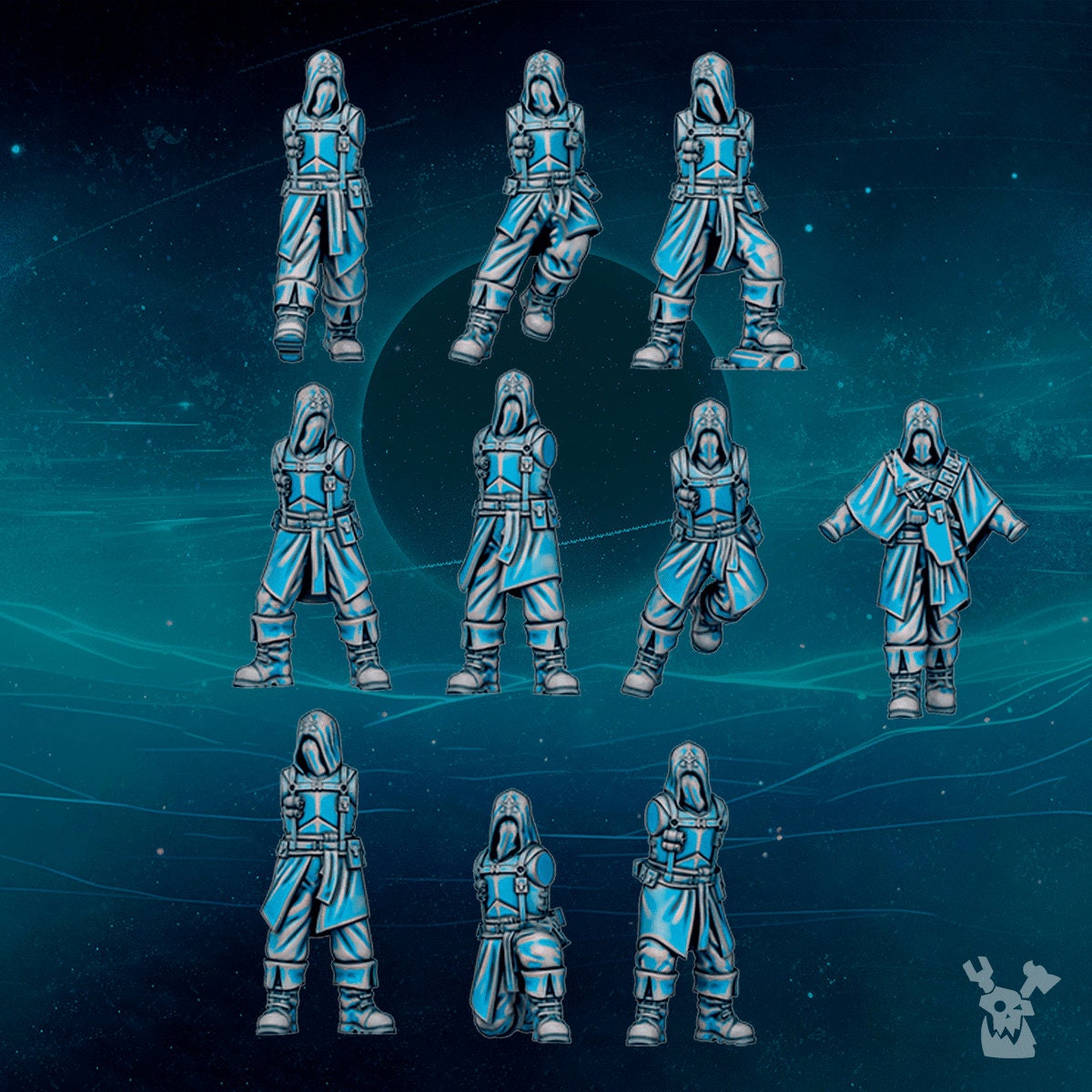 3d Printed Scylla Cultists by DakkaDakka Miniatures