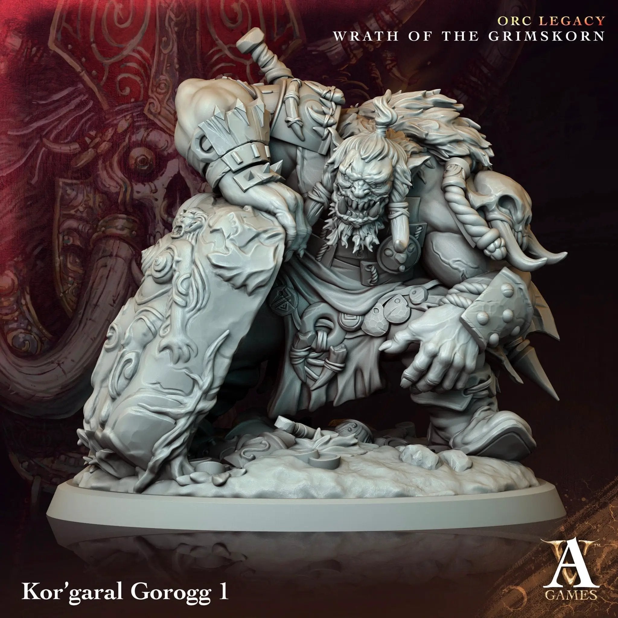 3D Printed Kor'Garal Gorogg by Archvillain Games by Last Hope Miniatures