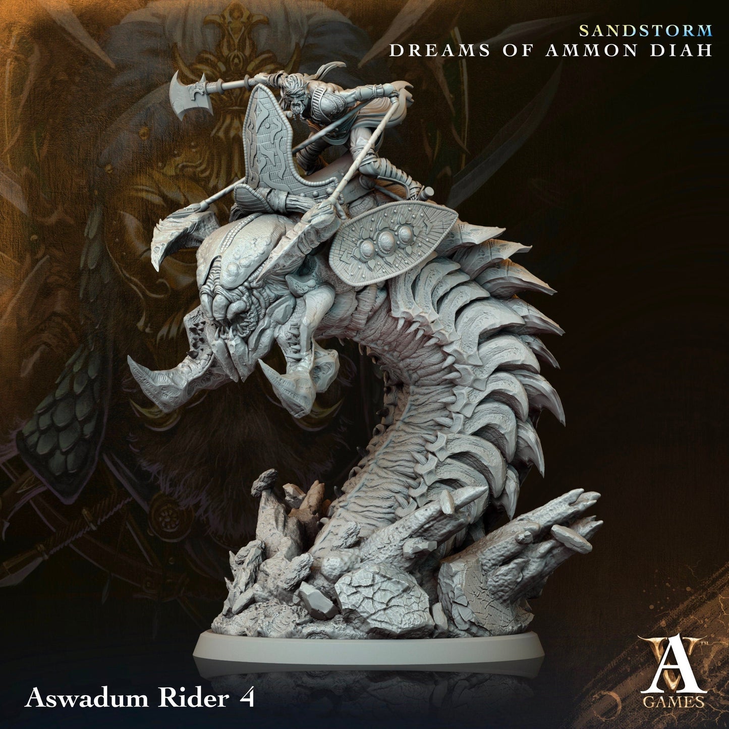 3D Printed Aswadum Rider by Archvillain Games