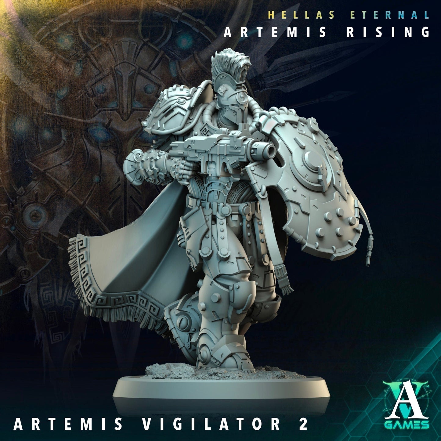 3D Printed Artemis Vigilator by Archvillain Games
