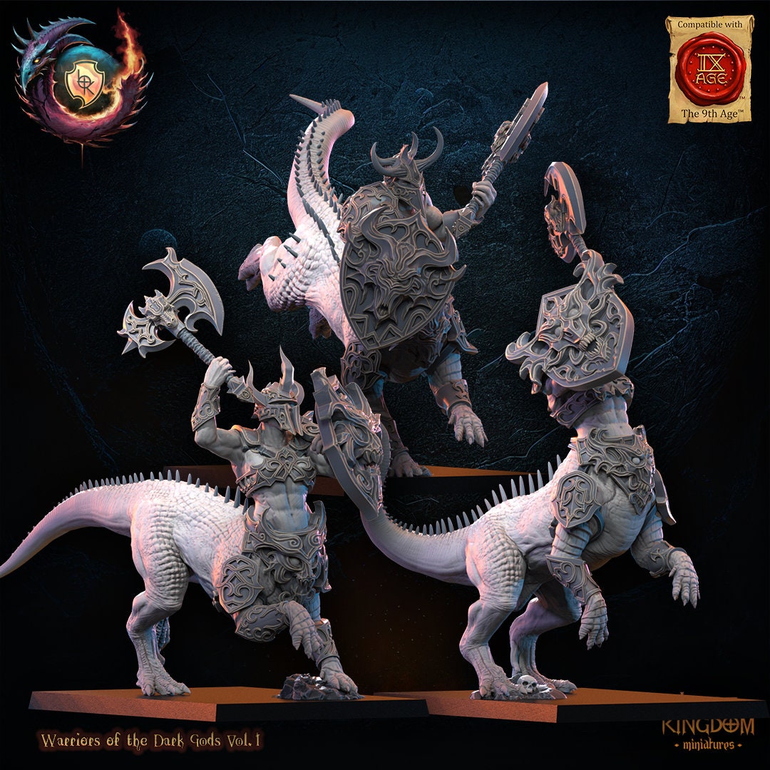 3D Printed Feldrak Regiment 3x by Lost Kingdom Miniatures