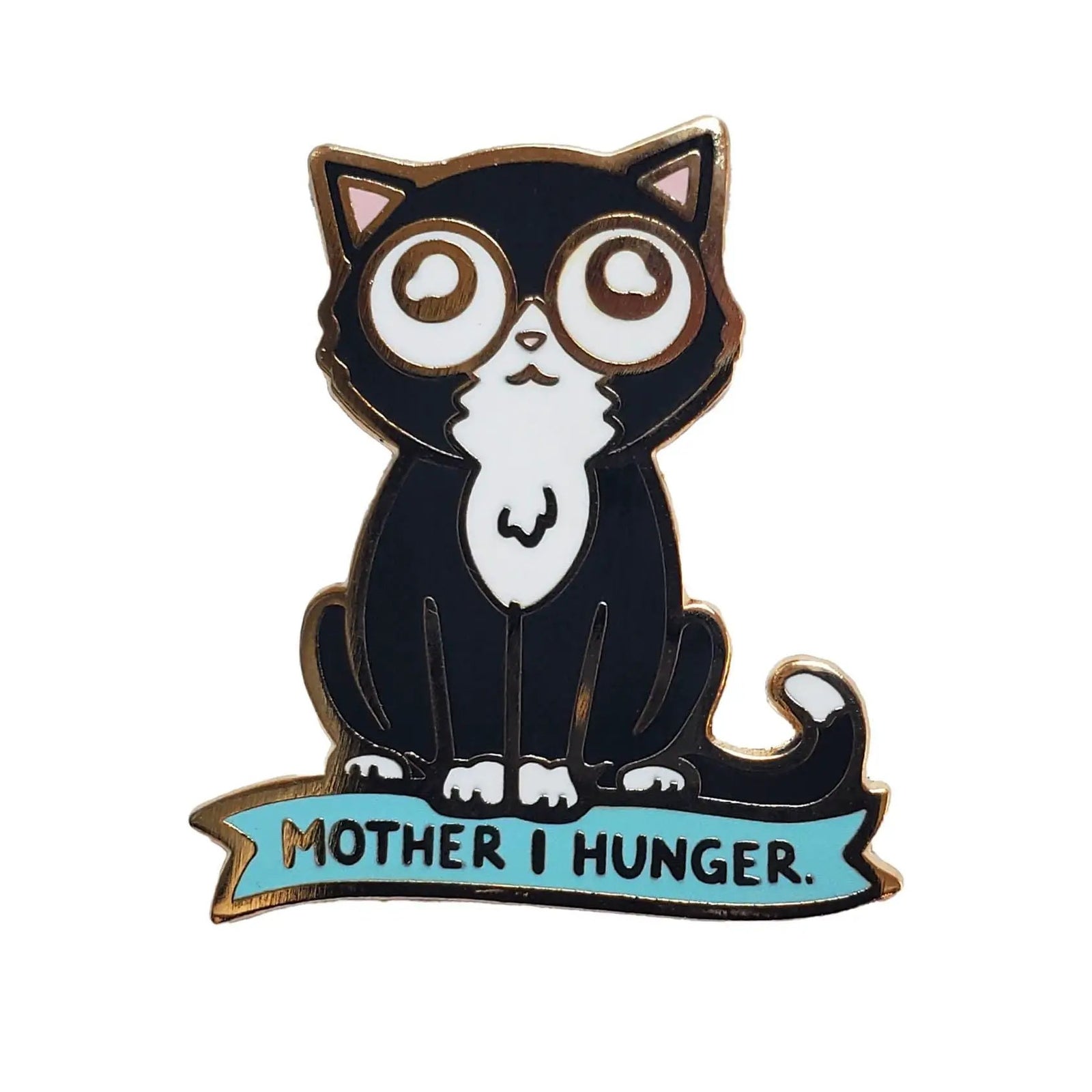 Kolorspun Mother I Hunger cat pin showing a detailed pin featuring the Mother I Hunger character from the popular anime series.
