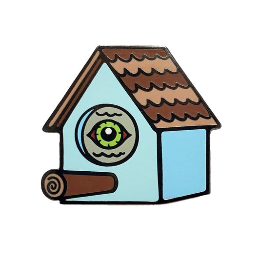 Bird Watching Birdhouse Enamel Pin