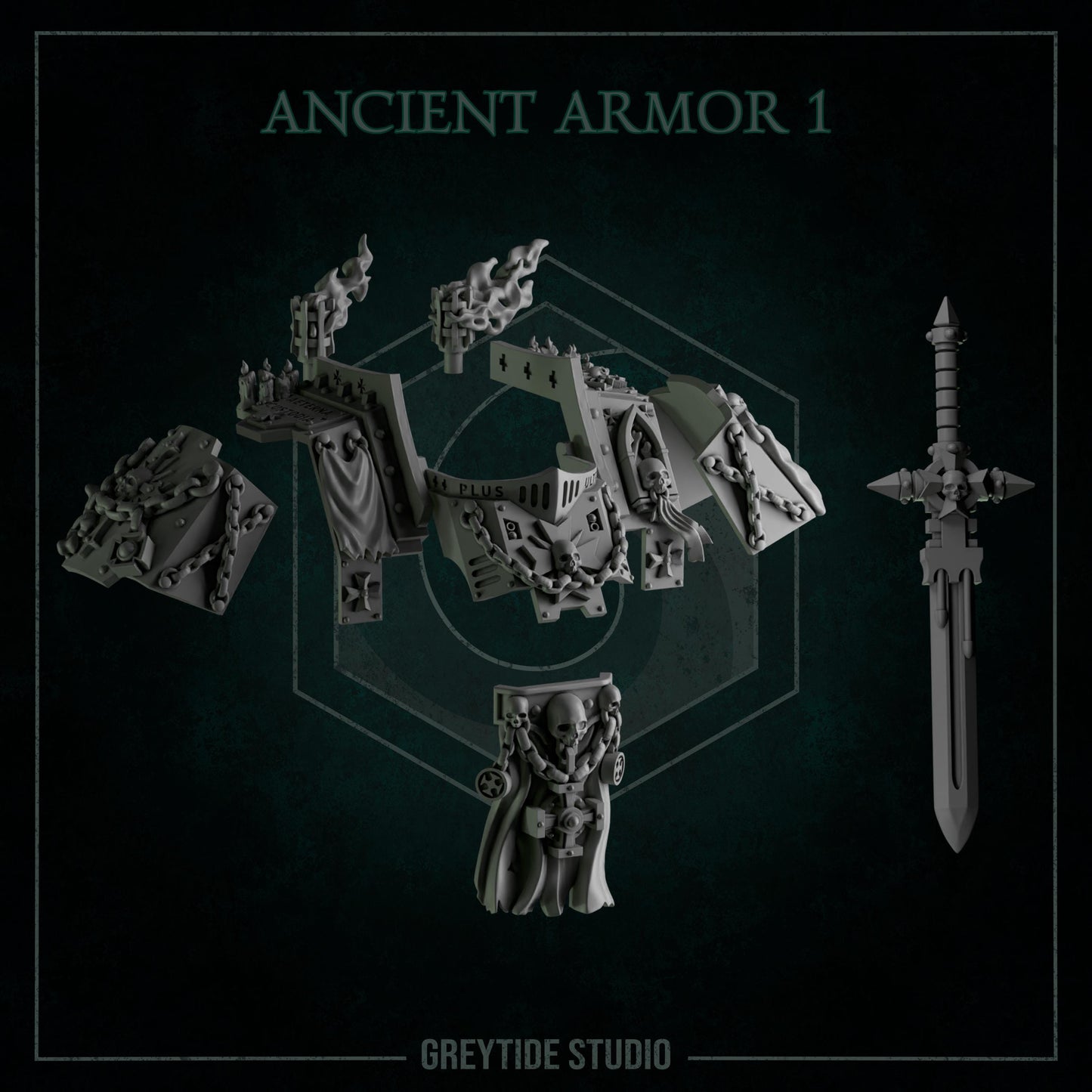 3d Printed Ancient Armor Upgrade Kit by Greytide Studio