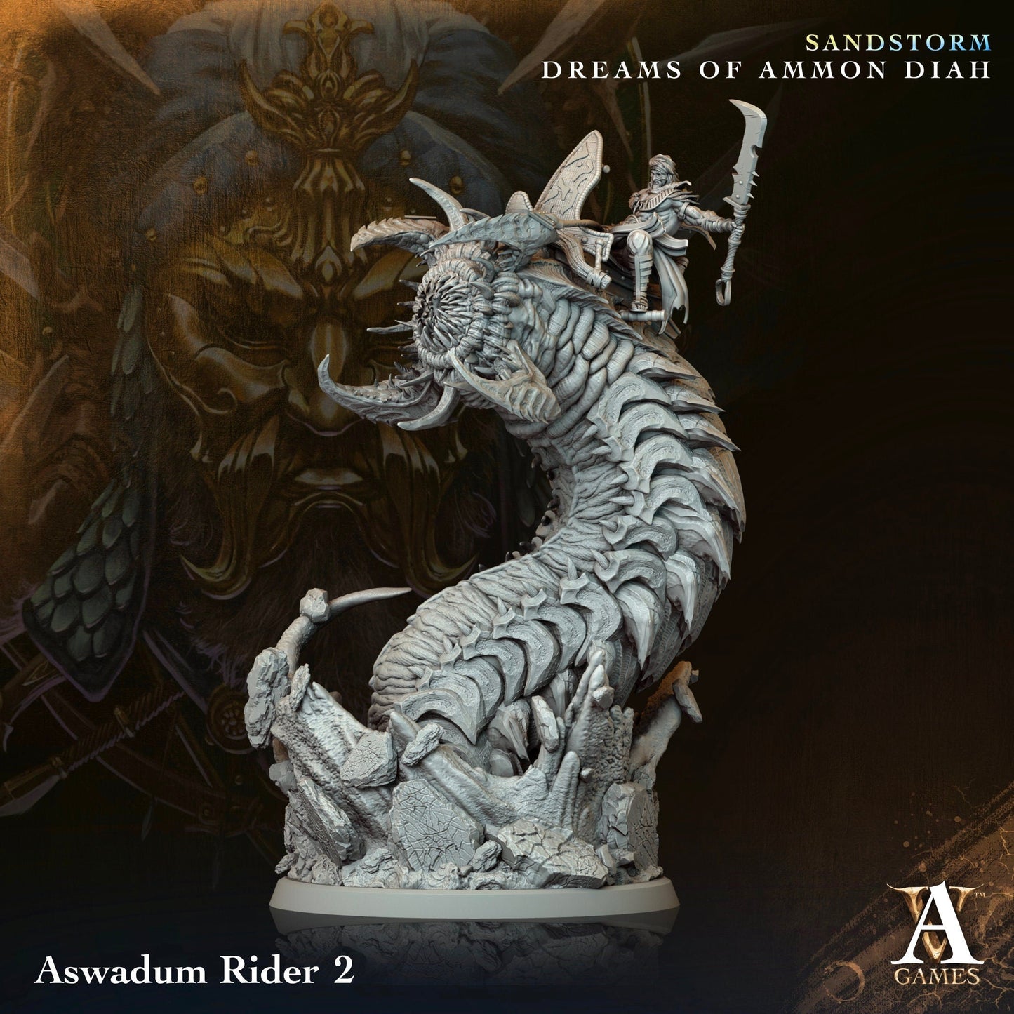 3D Printed Aswadum Rider by Archvillain Games