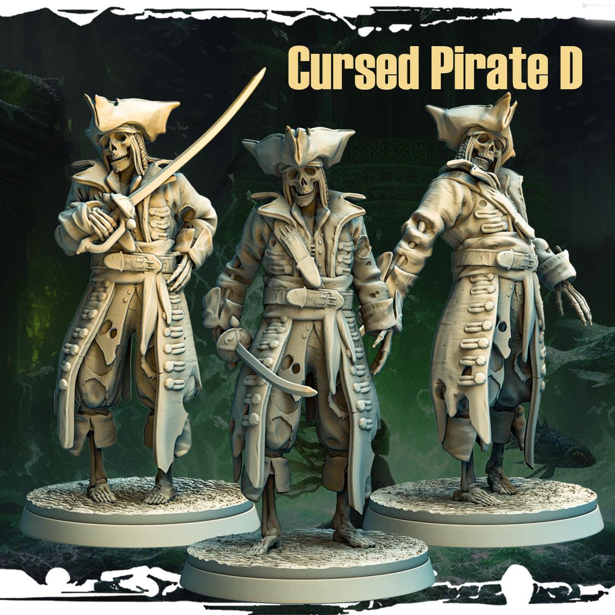 3d Printed Cursed Buccaneers by Monolith Arts