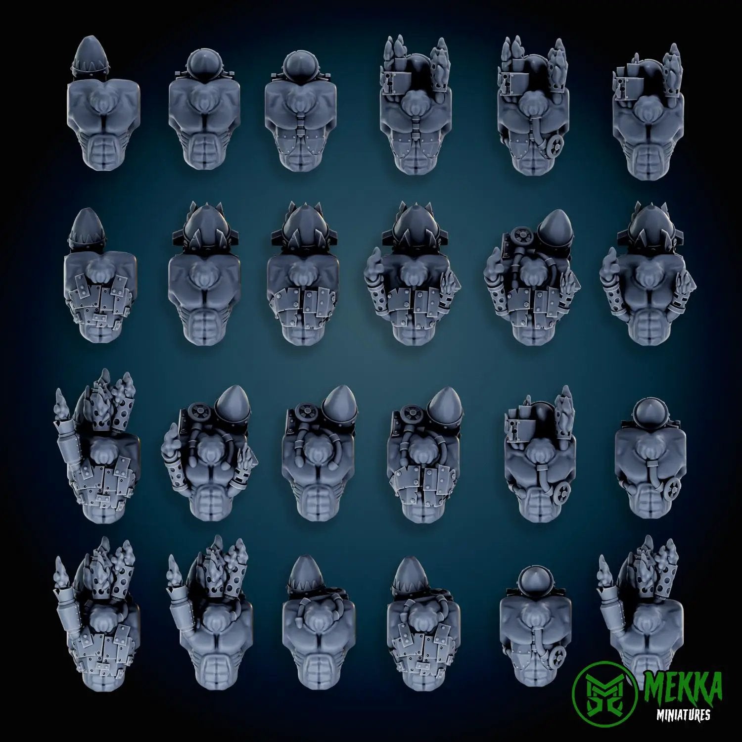 3D printed Cybork Bodies miniature by Last Hope Miniatures, featuring detailed cybernetic armor and mechanical enhancements.