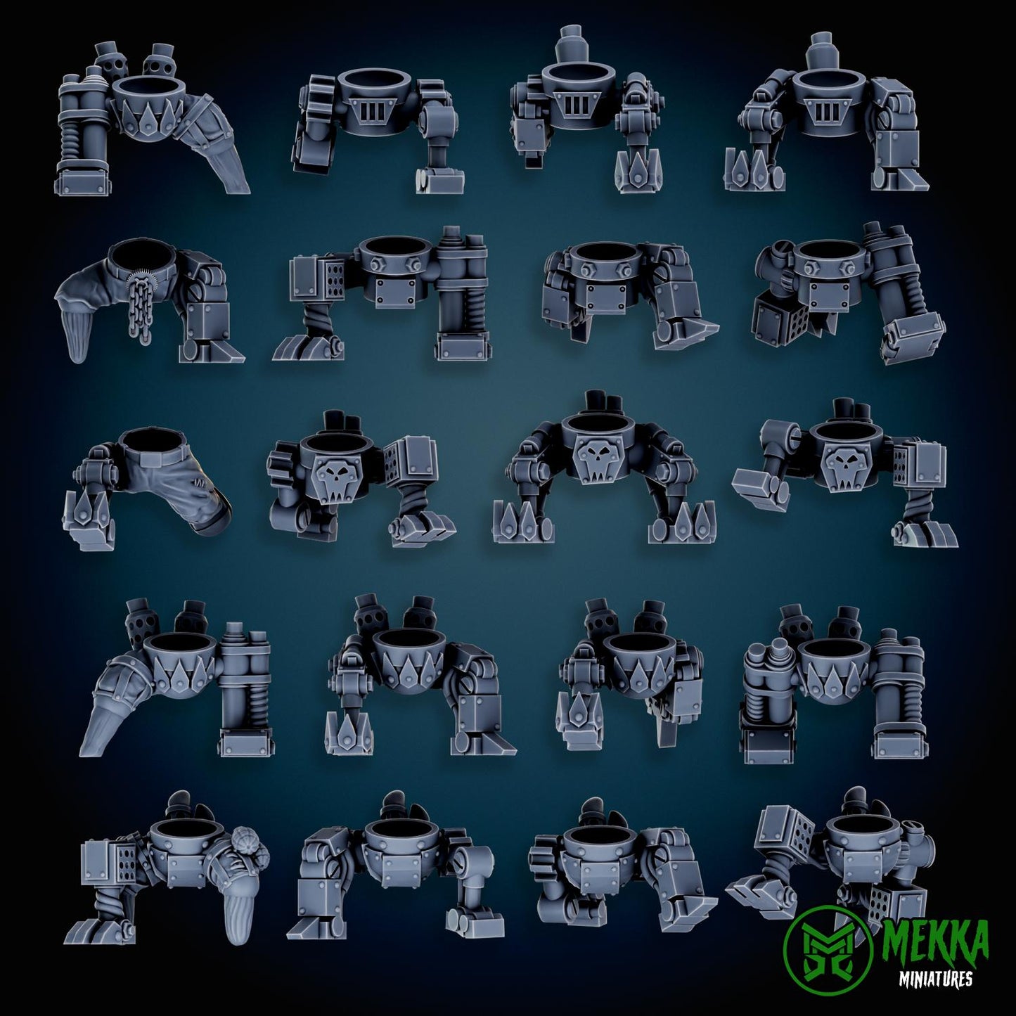 3d Printed Cybork Legs by Mekka Miniatures