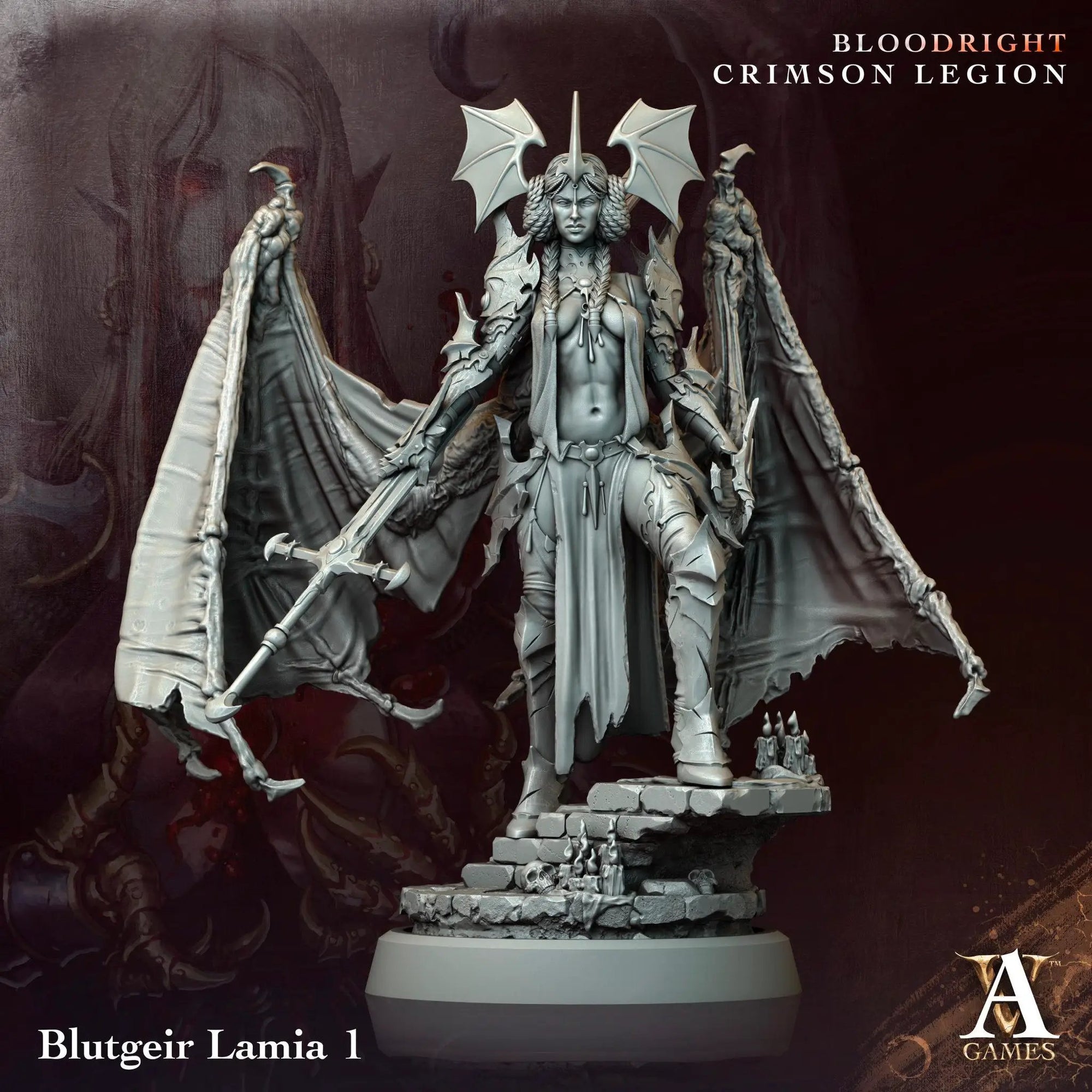 3D Printed Blutgeir Lamia by Archvillain Games by Last Hope Miniatures