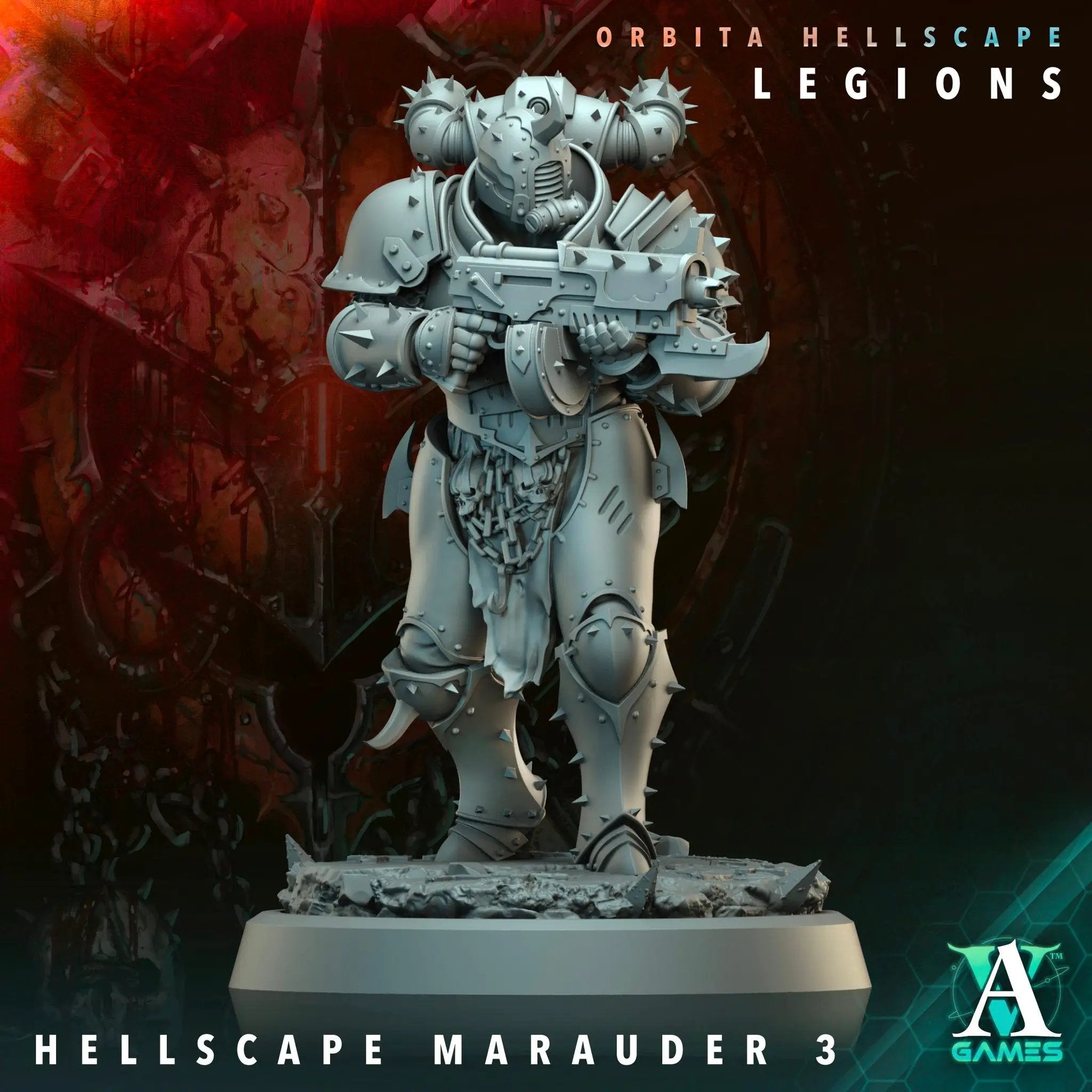 3D Printed Hellscape Marauder by Archvillain Games by Last Hope Miniatures