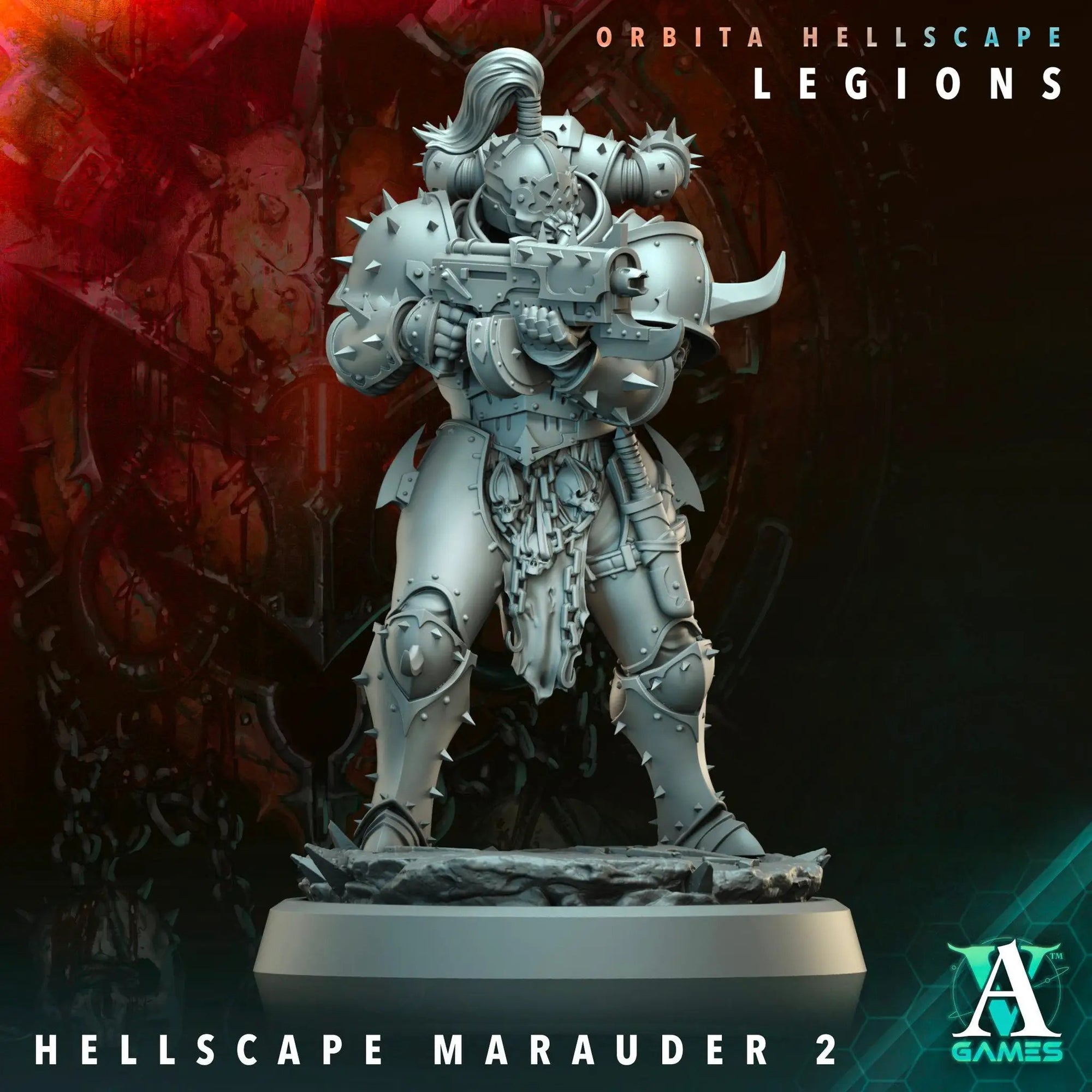 3D Printed Hellscape Marauder by Archvillain Games by Last Hope Miniatures