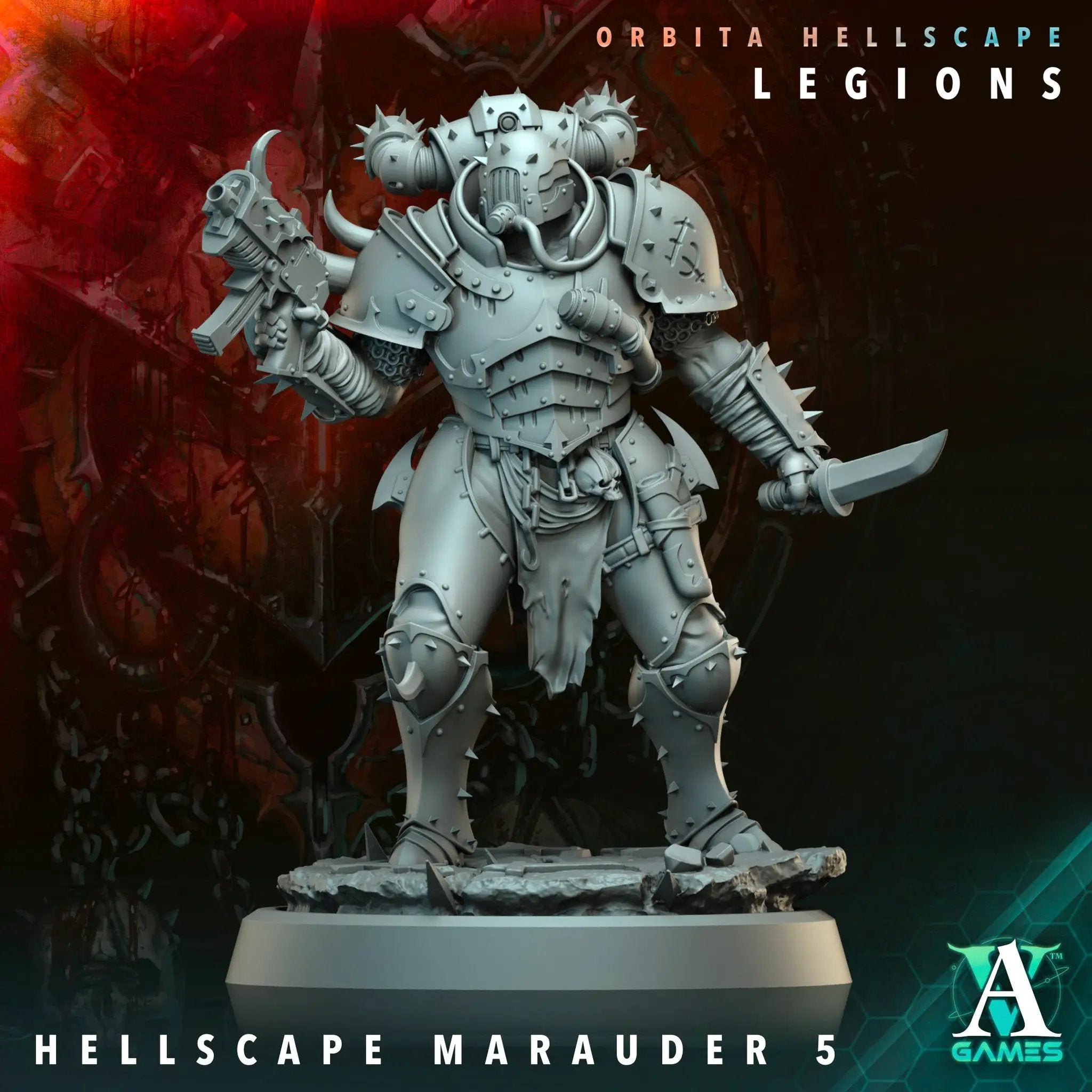3D Printed Hellscape Marauder by Archvillain Games by Last Hope Miniatures