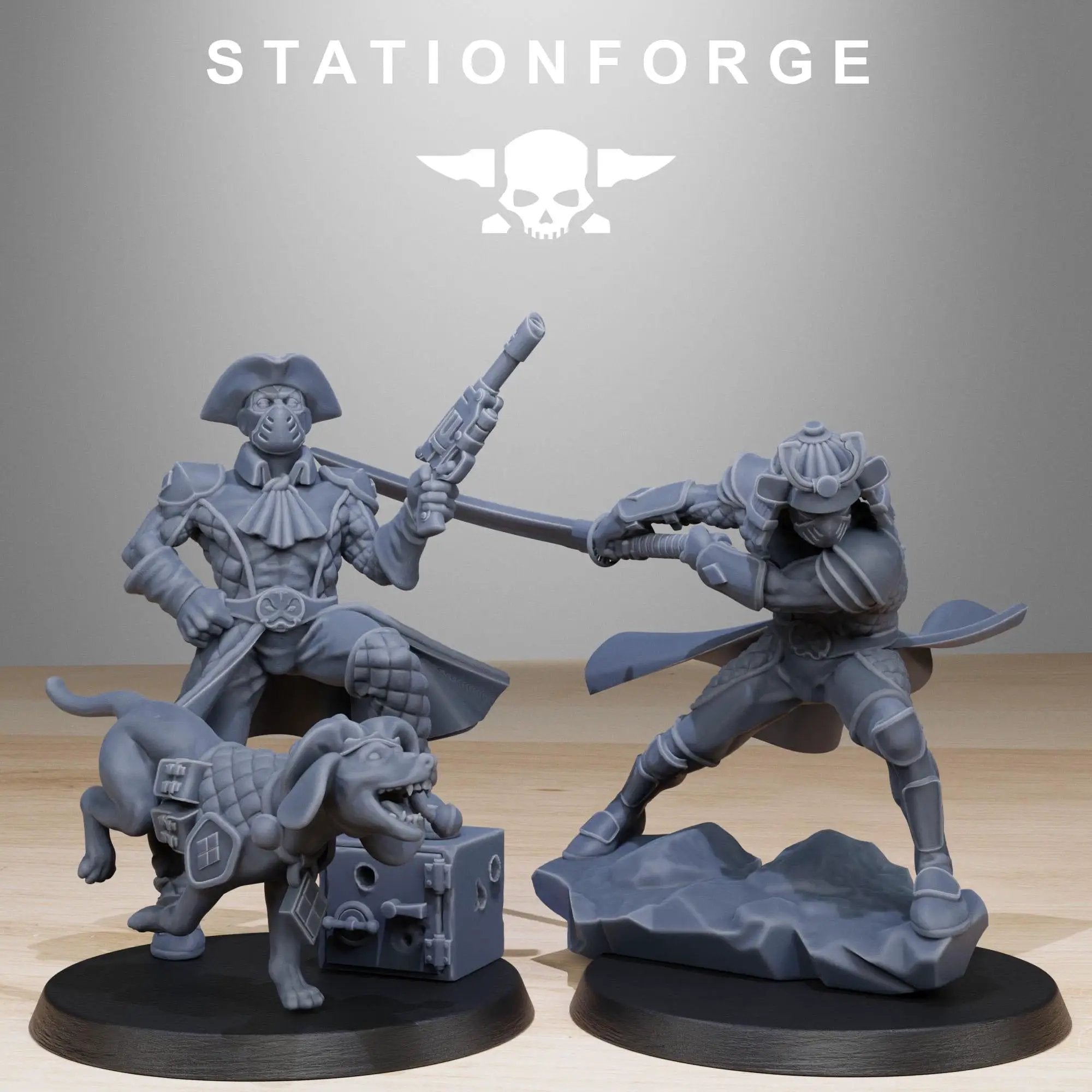 3D Printed GrimCorp Jesters by StationForge Miniatures by Last Hope Miniatures