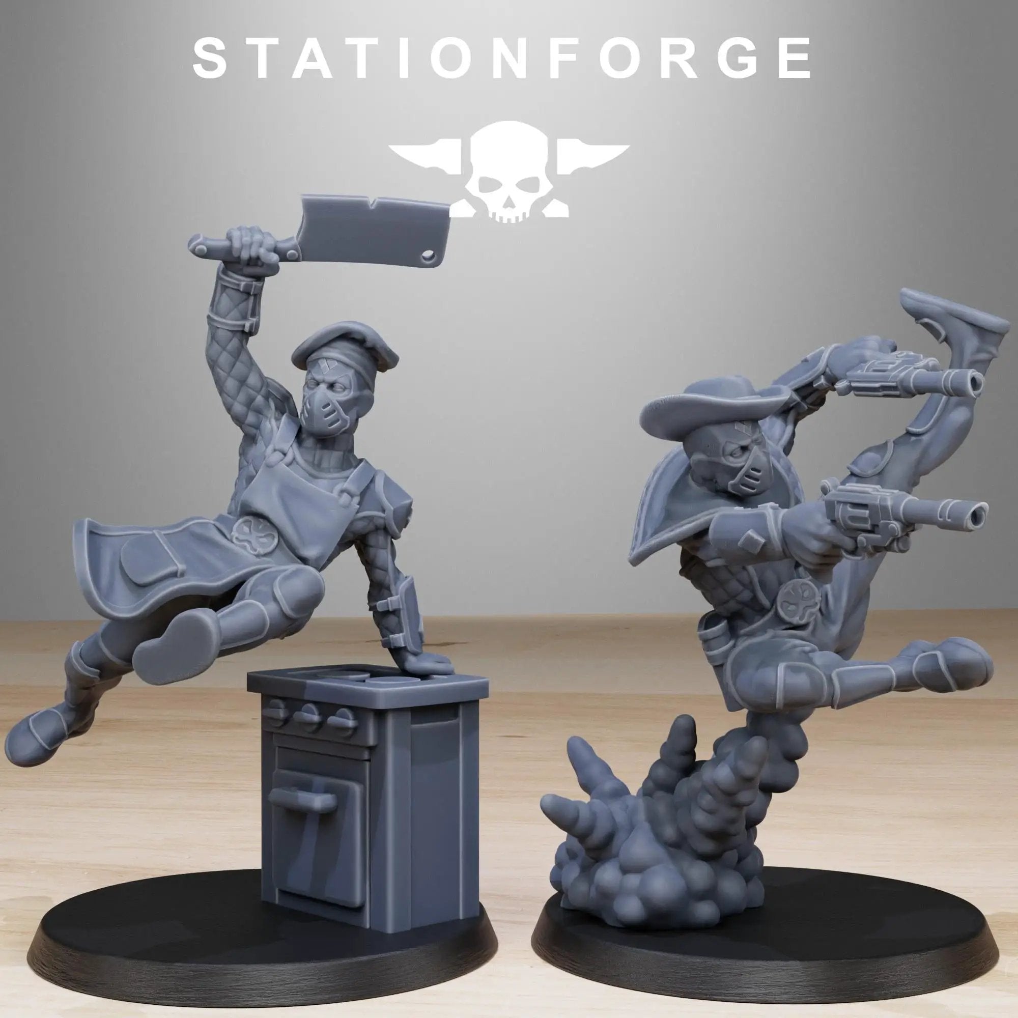 3D Printed GrimCorp Jesters by StationForge Miniatures by Last Hope Miniatures