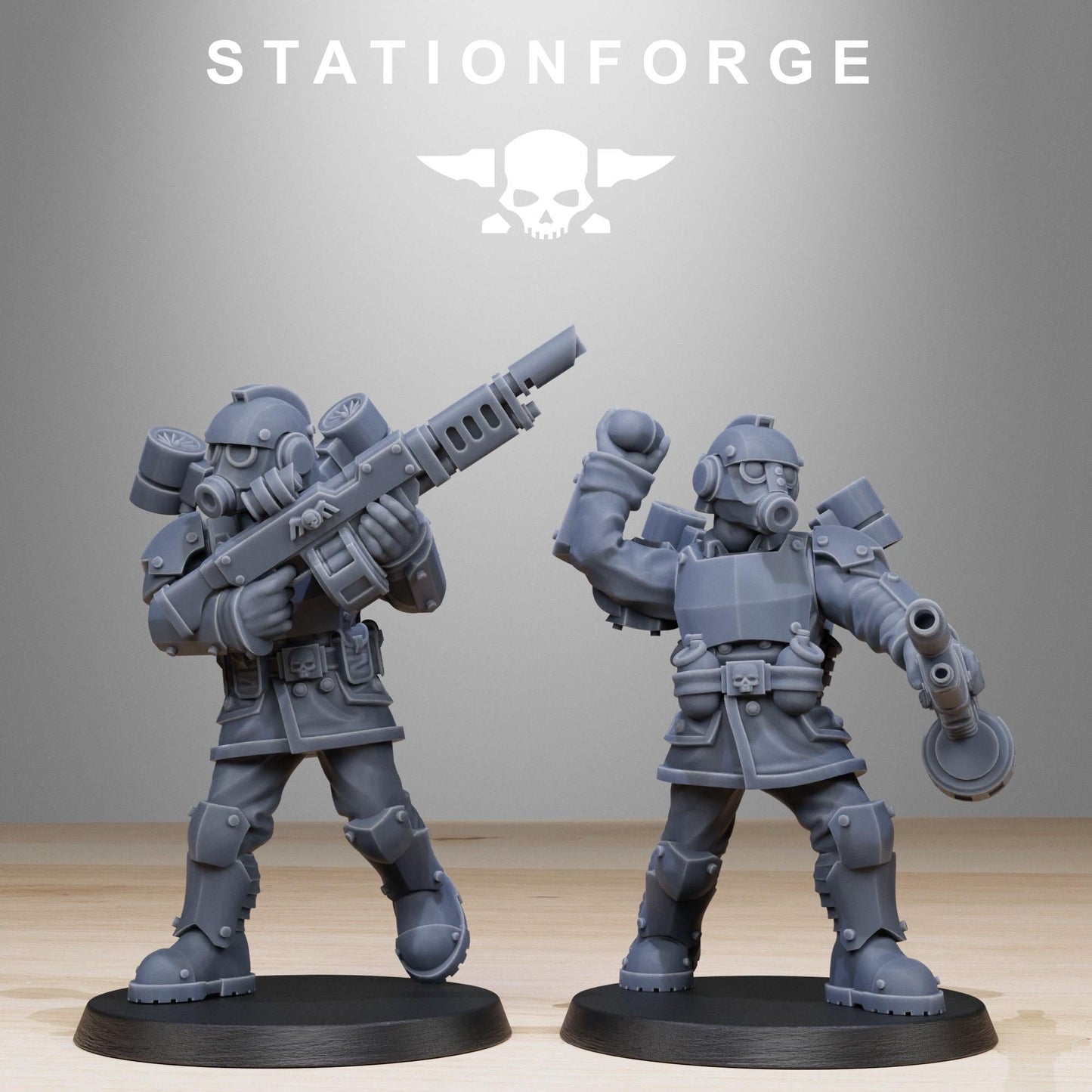 3D Printed GrimGuard Aerotroops by StationForge Miniatures