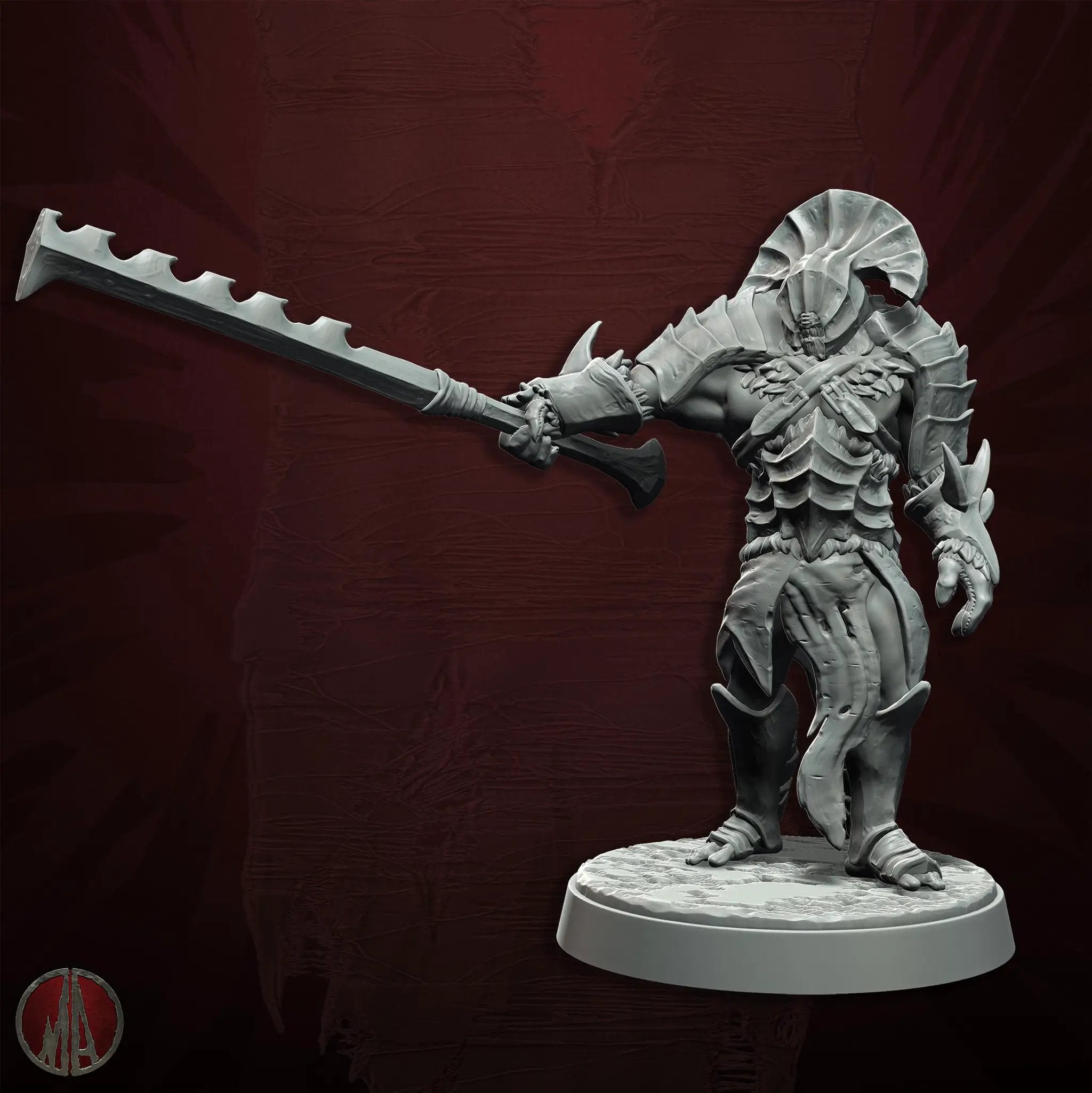 3D printed Orc Swordmasters miniature by Last Hope Miniatures, featuring orc warriors with swords in detailed armor.