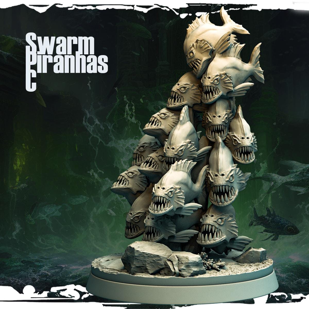 3D printed Piranha Swarms by Monolith Arts