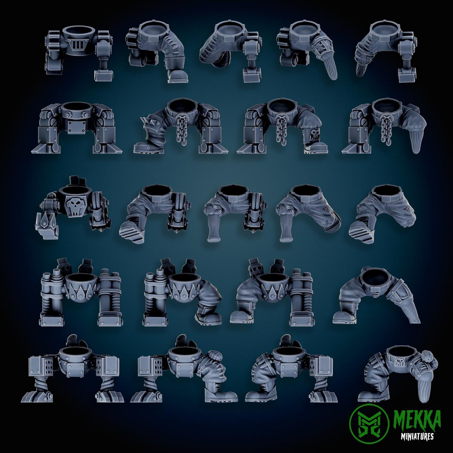 3d Printed Cybork Legs by Mekka Miniatures