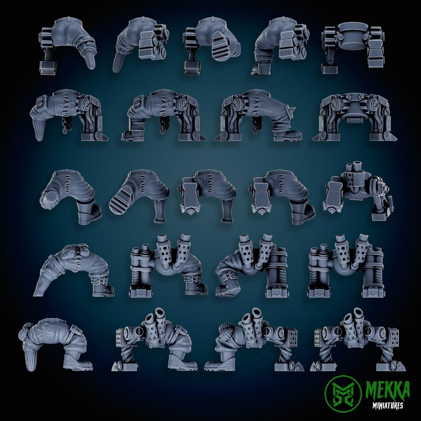 3d Printed Cybork Legs by Mekka Miniatures