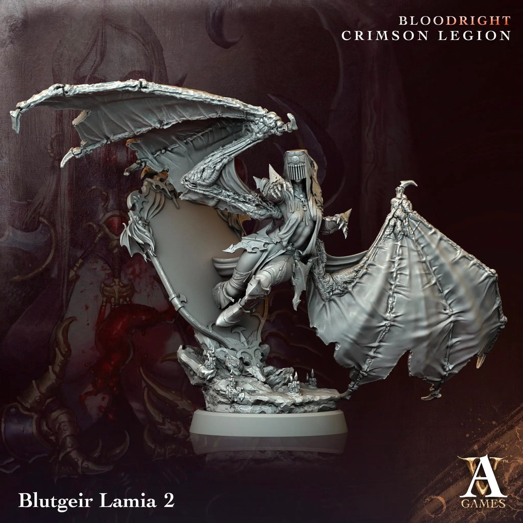 3D Printed Blutgeir Lamia by Archvillain Games by Last Hope Miniatures
