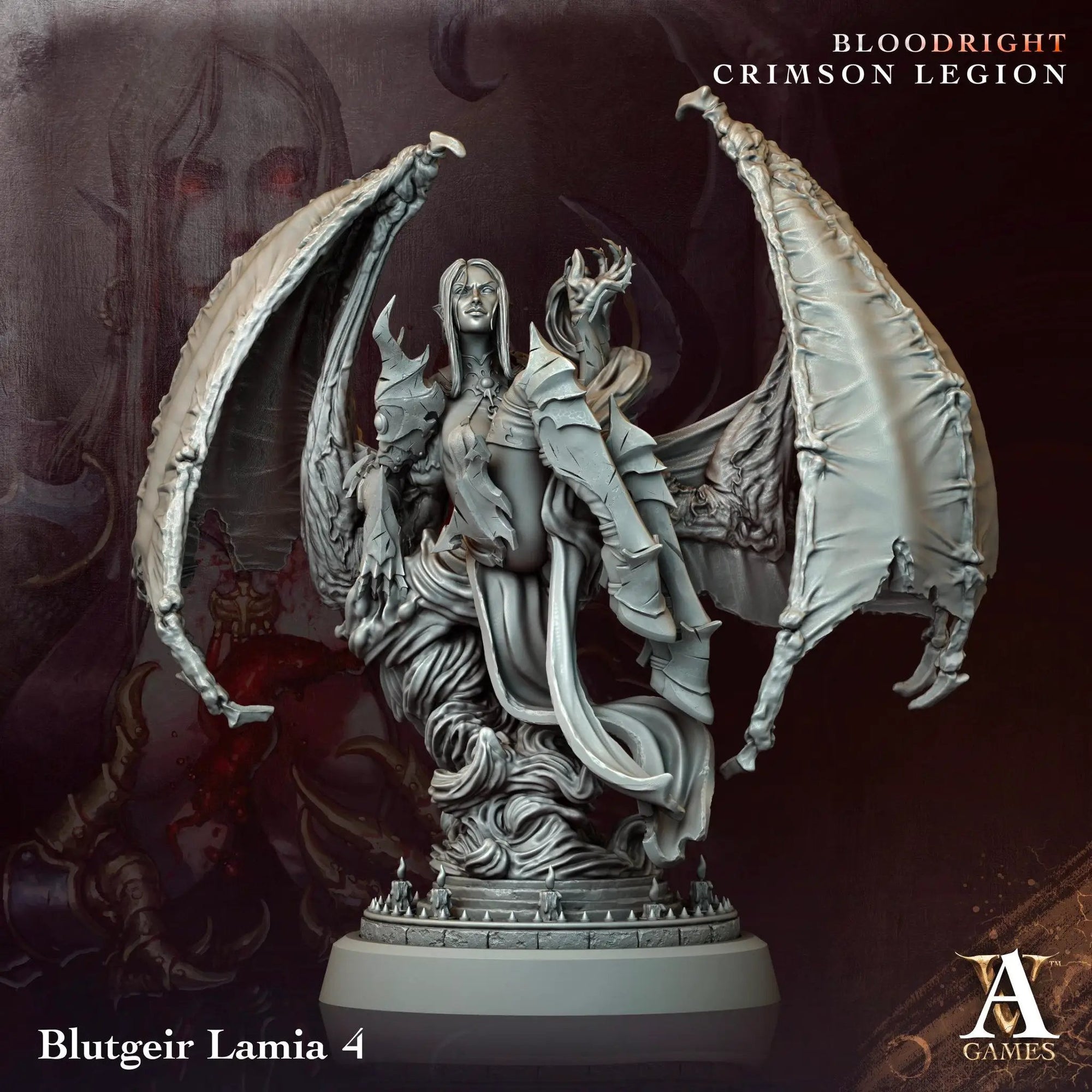 3D Printed Blutgeir Lamia by Archvillain Games by Last Hope Miniatures