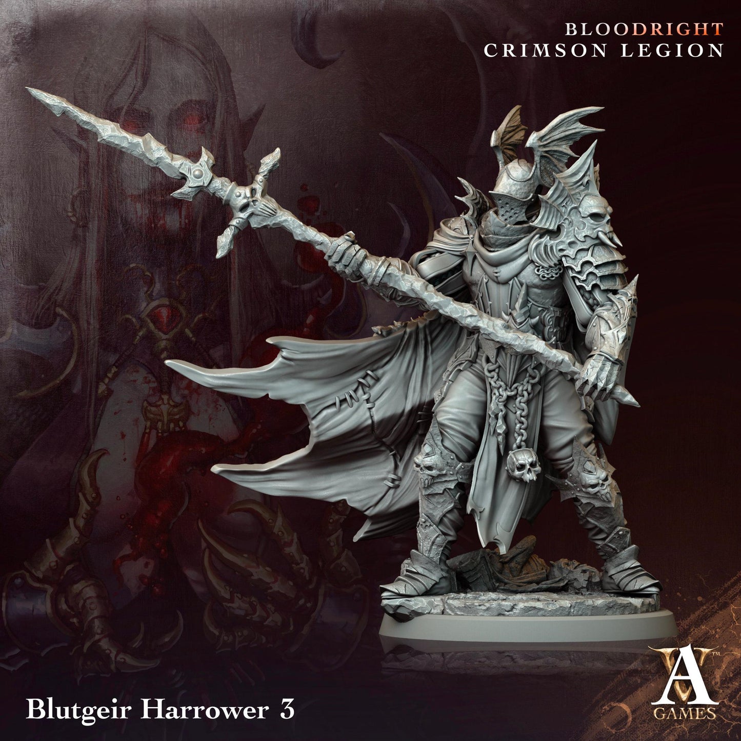 3D Printed Blutgeir Harrower by Archvillain Games