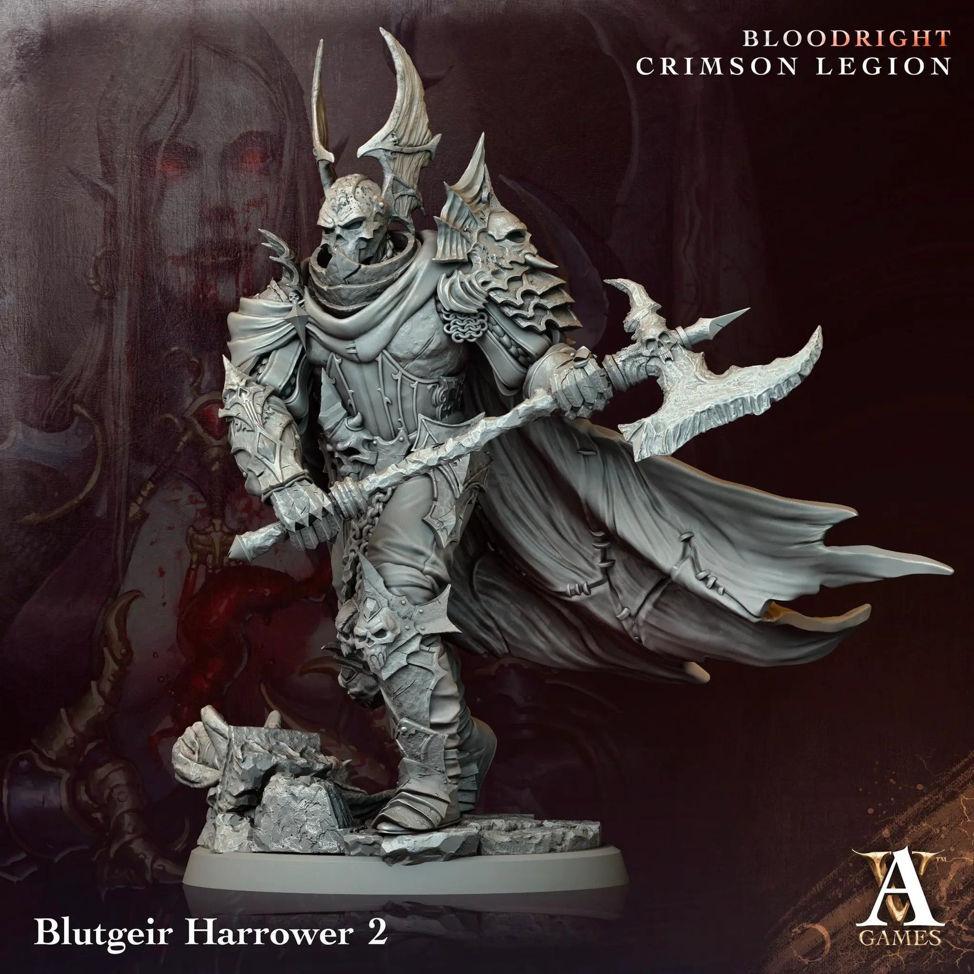 3D Printed Blutgeir Harrower by Archvillain Games by Last Hope Miniatures