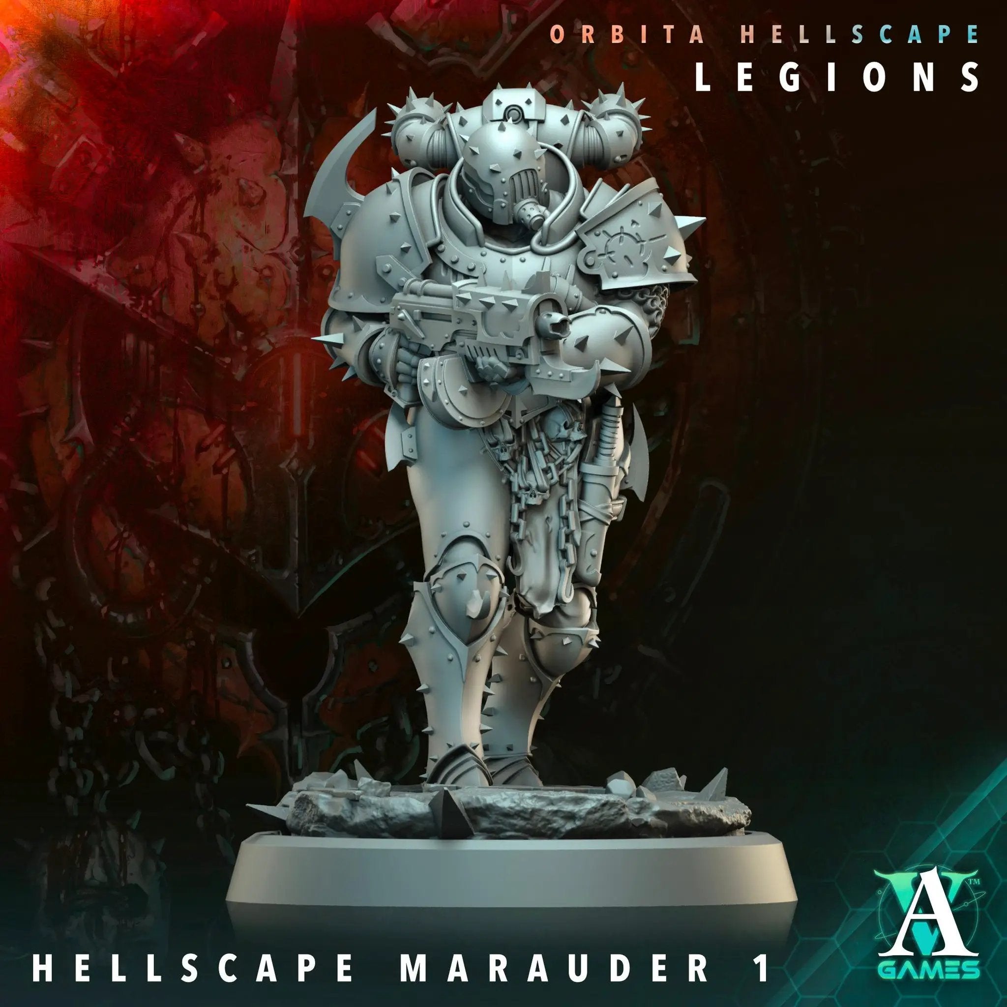 3D Printed Hellscape Marauder by Archvillain Games by Last Hope Miniatures