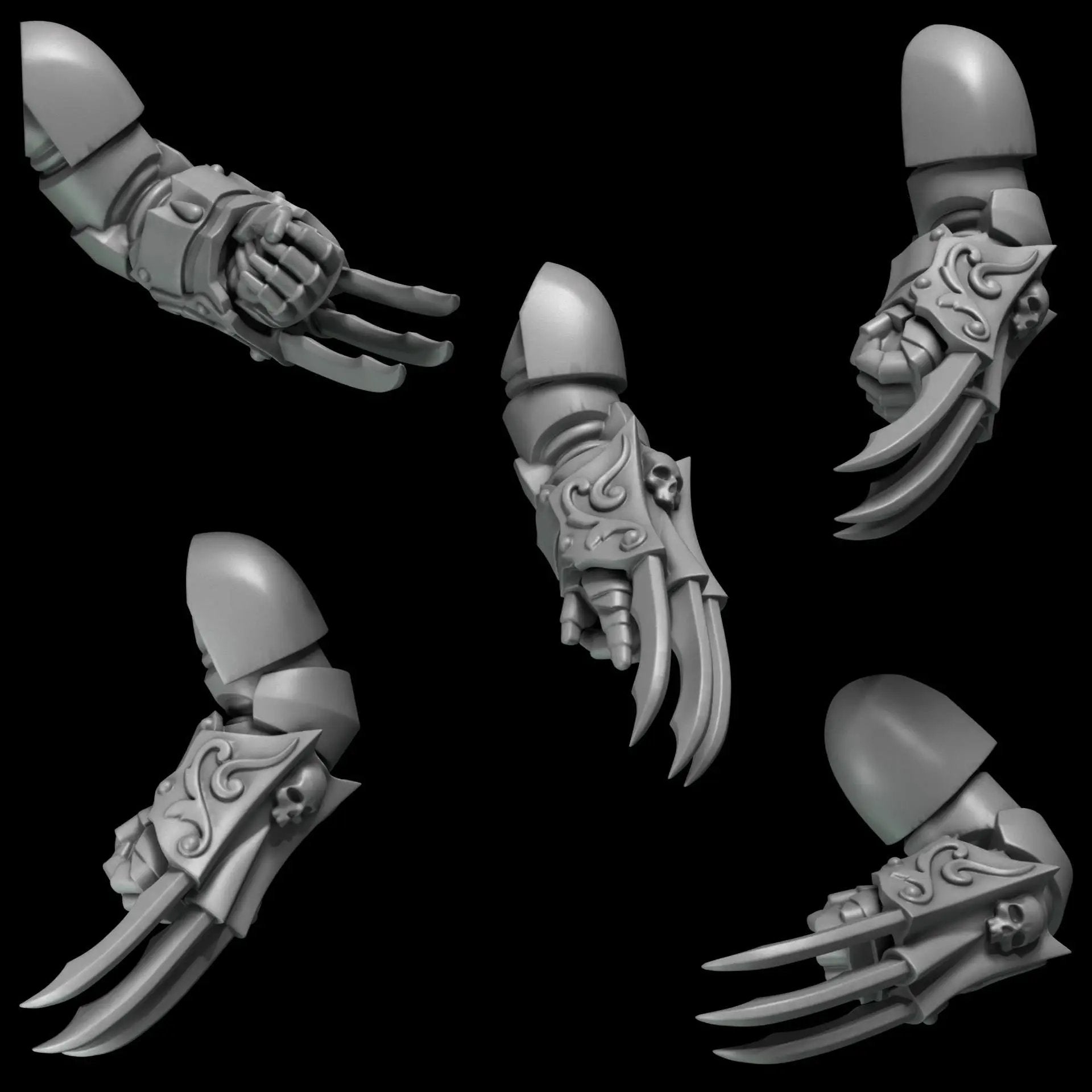 3d Printed Crimson Lords Claws x10 by Greytide Studio by Last Hope Miniatures