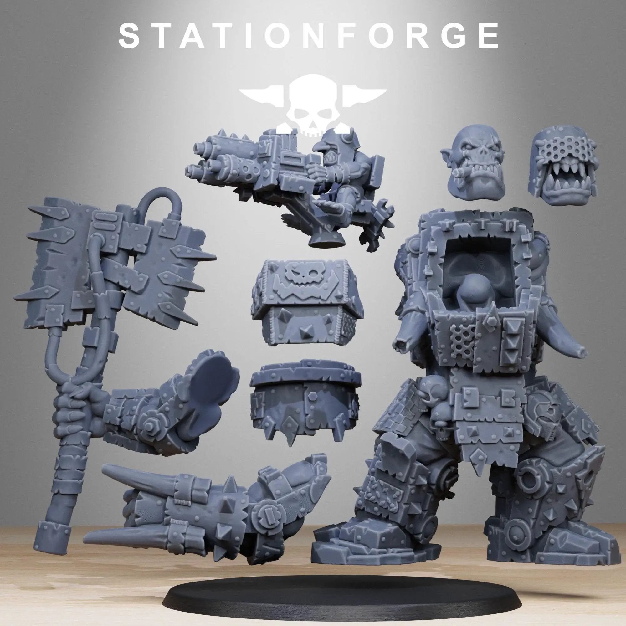 3D Printed Orkaz Commander by StationForge Miniatures by Last Hope Miniatures