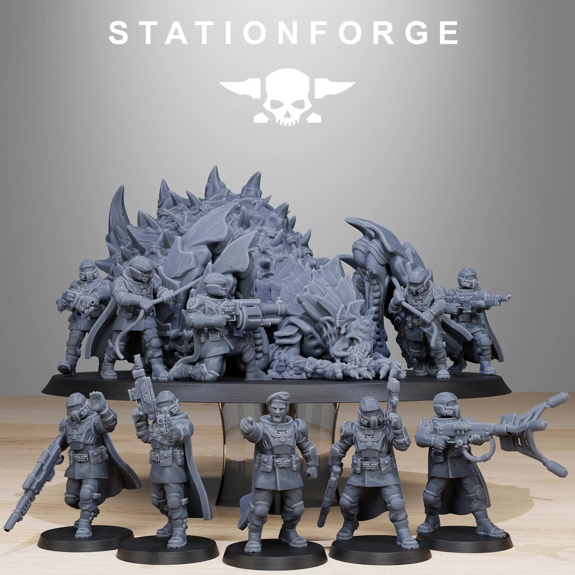 3D Printed Vaskar Xeno Hunters by StationForge Miniatures by Last Hope Miniatures