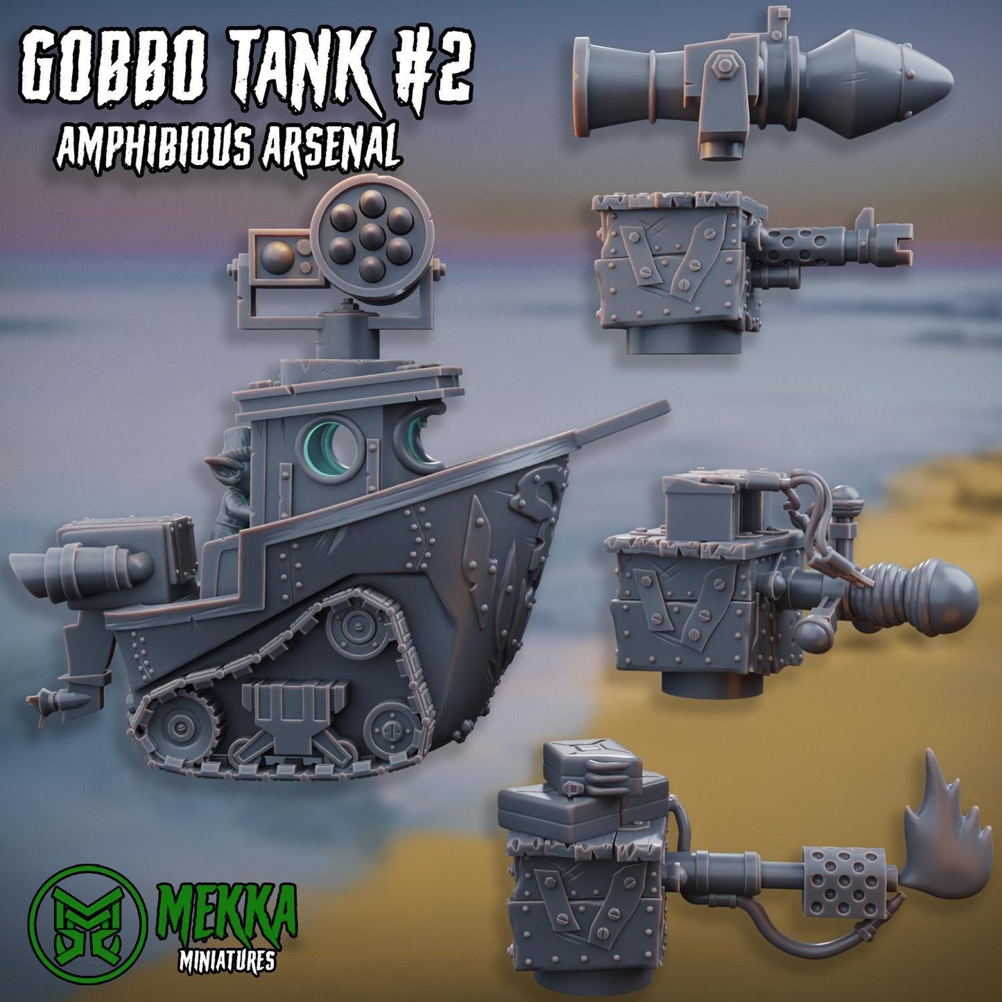 3d Printed Gobbo Tanks by Mekka Miniatures