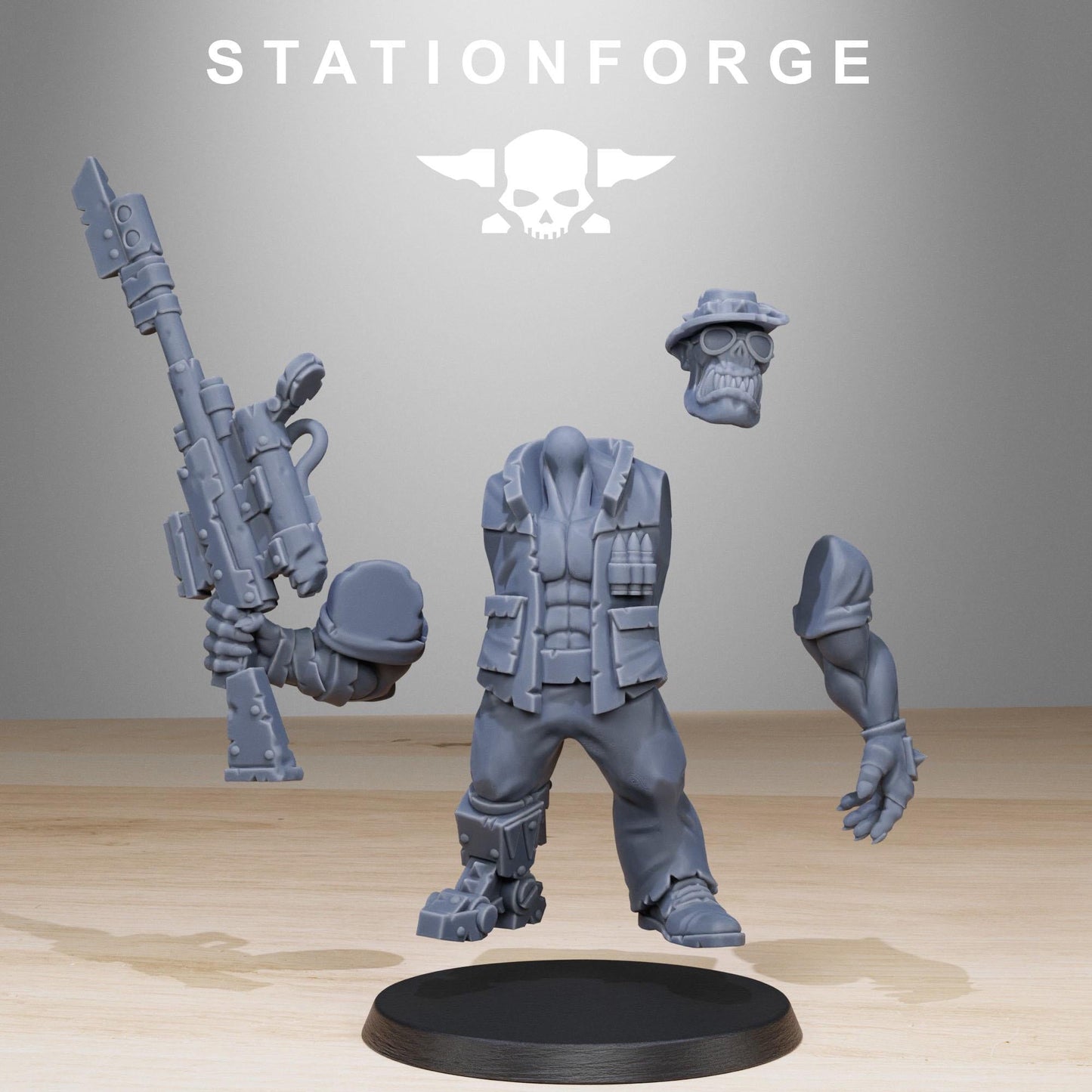 3D Printed Orkaz Team Fighters by StationForge Miniatures