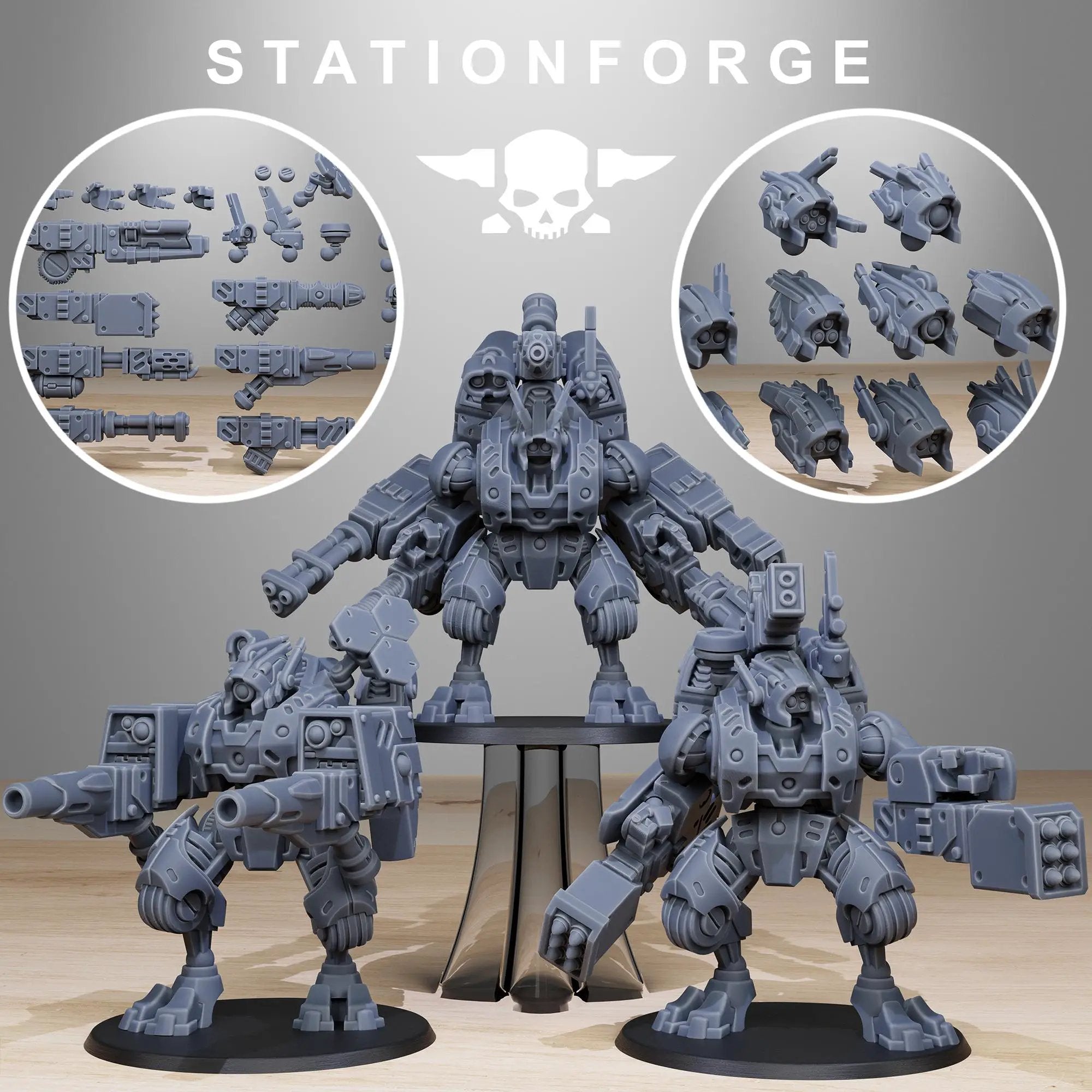 3D Printed Tarion Strike Mechs Mk1 by StationForge Miniatures by Last Hope Miniatures